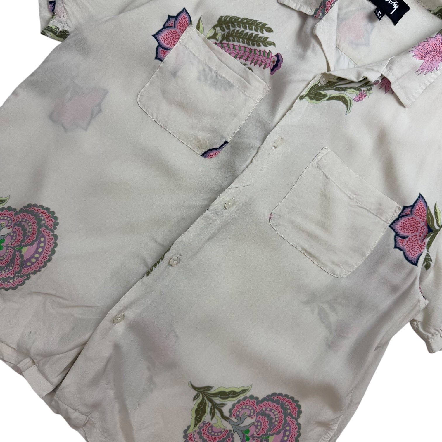 Stussy Hana Printed Button Up Shirt White