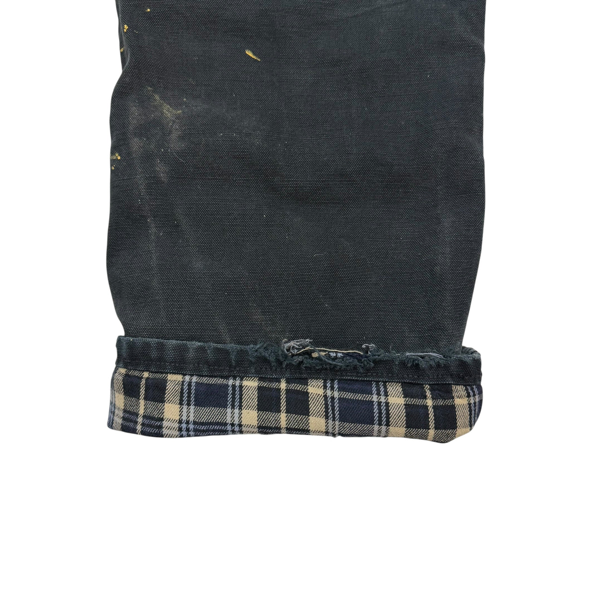 Vintage Carhartt Double Knee Blanket Lined Paint Splattered Pants Black