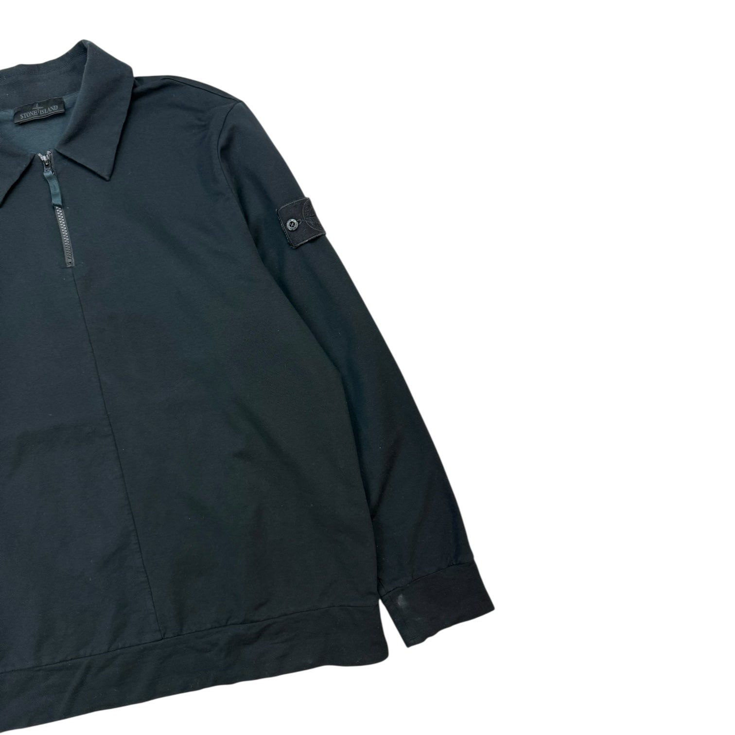 Stone Island Ghost Quarter Zip Long Sleeve Black