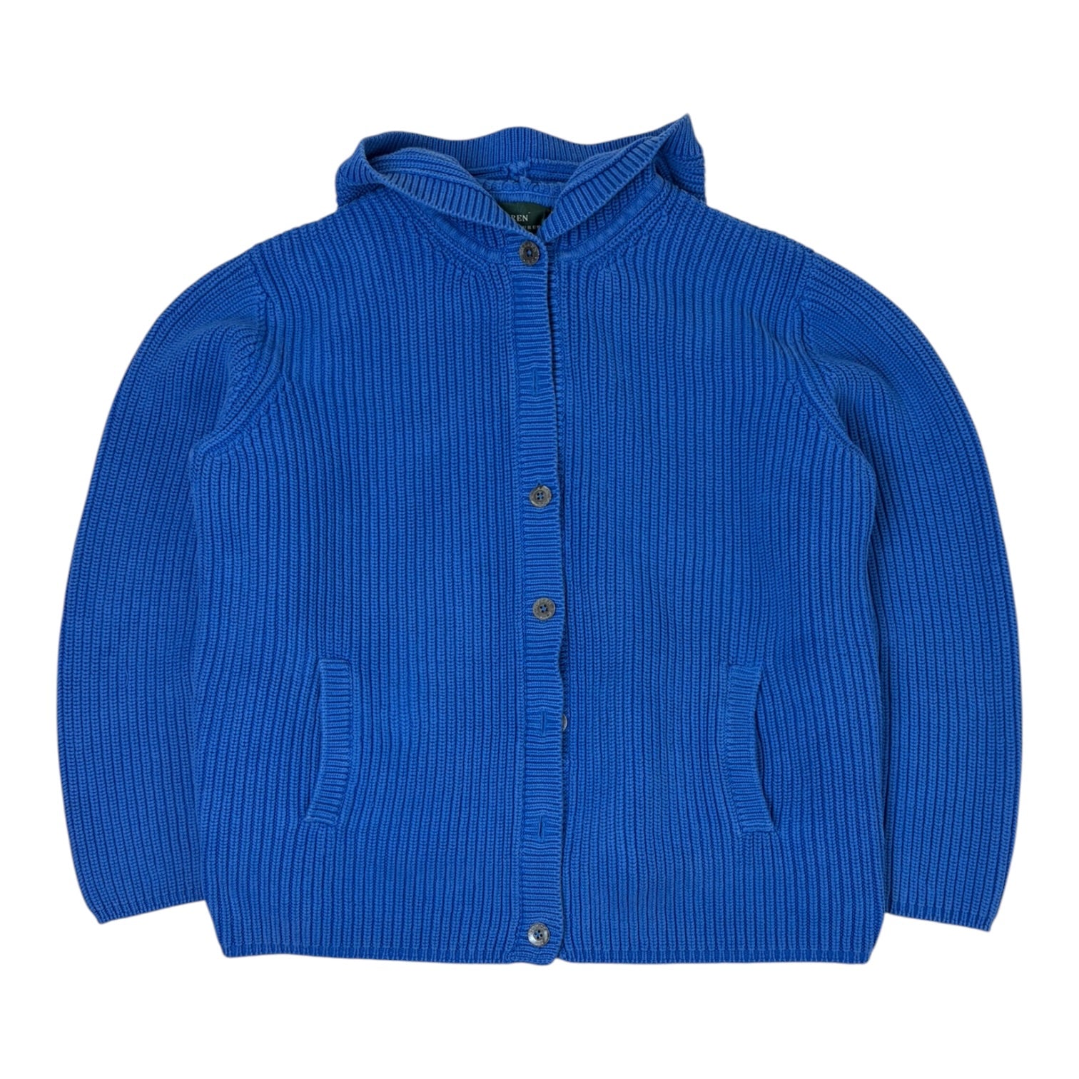 (W) Vintage Lauren By Ralph Lauren Knit Cardigan Blue