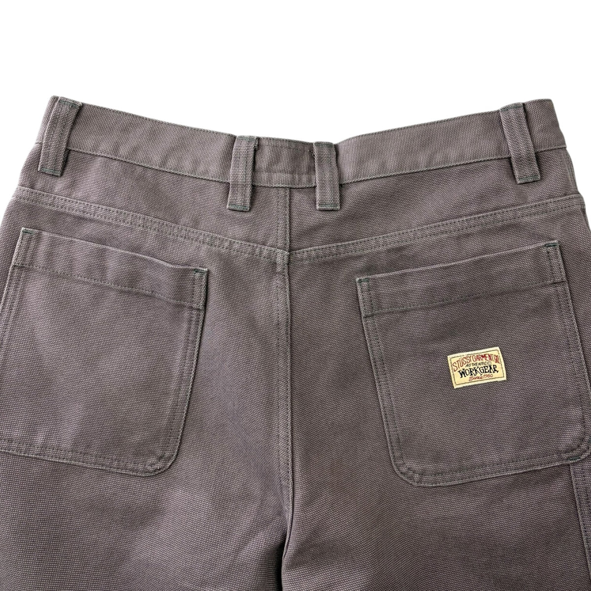 Stussy Washed Canvas Work Shorts Purple