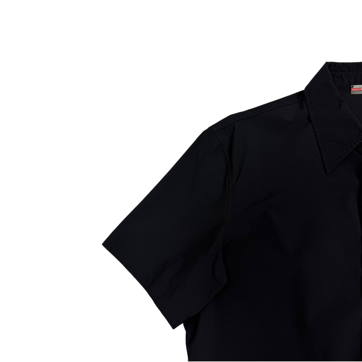 Vintage Prada Zip Up Shirt Black