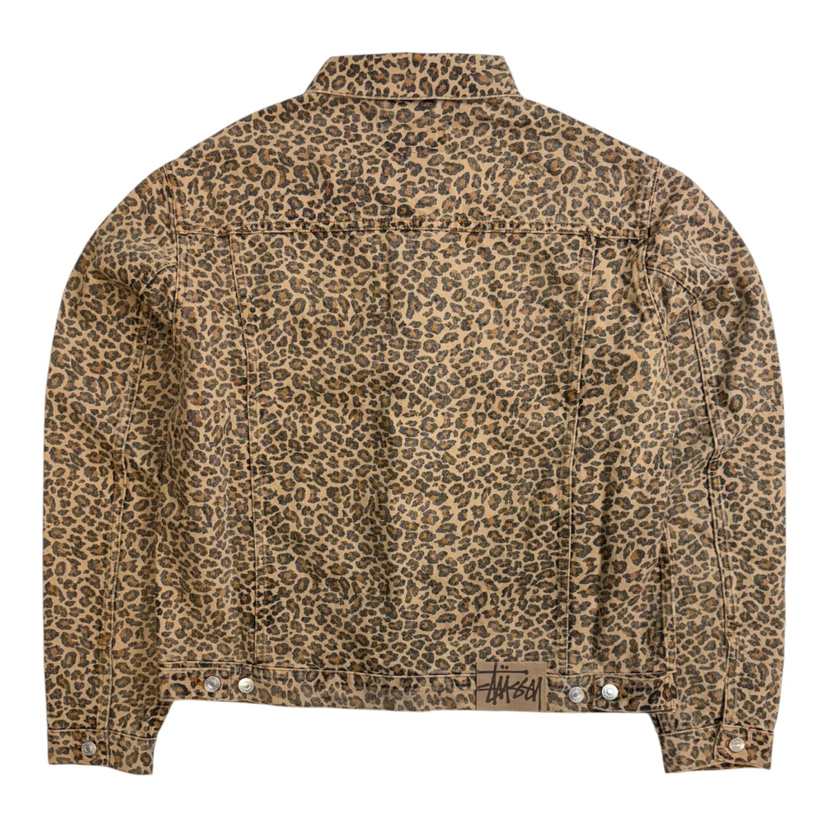 Stussy Denim Trucker Jacket Leopard
