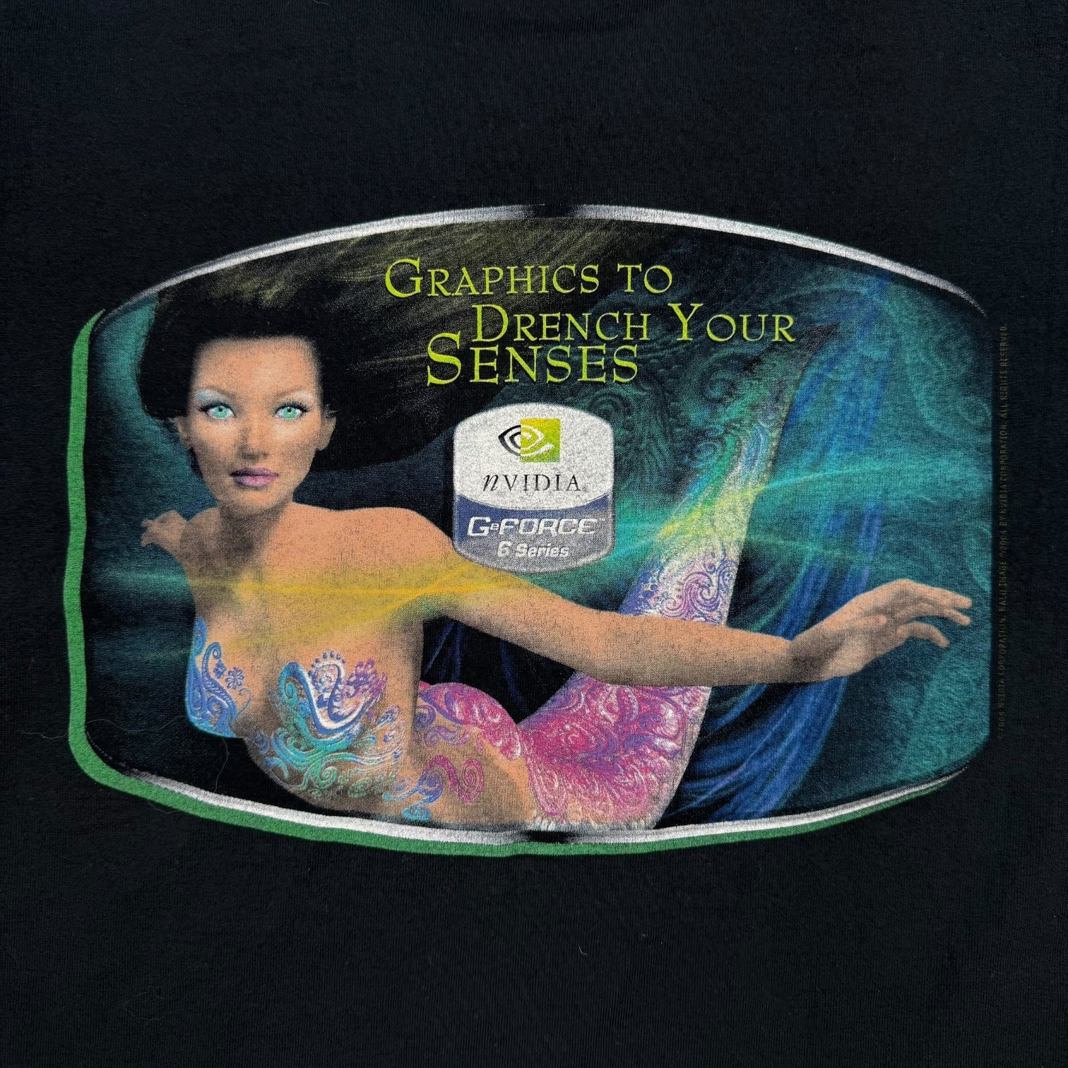 Vintage Nvidia ‘Graphics To Drench Your Senses’ Tee Black