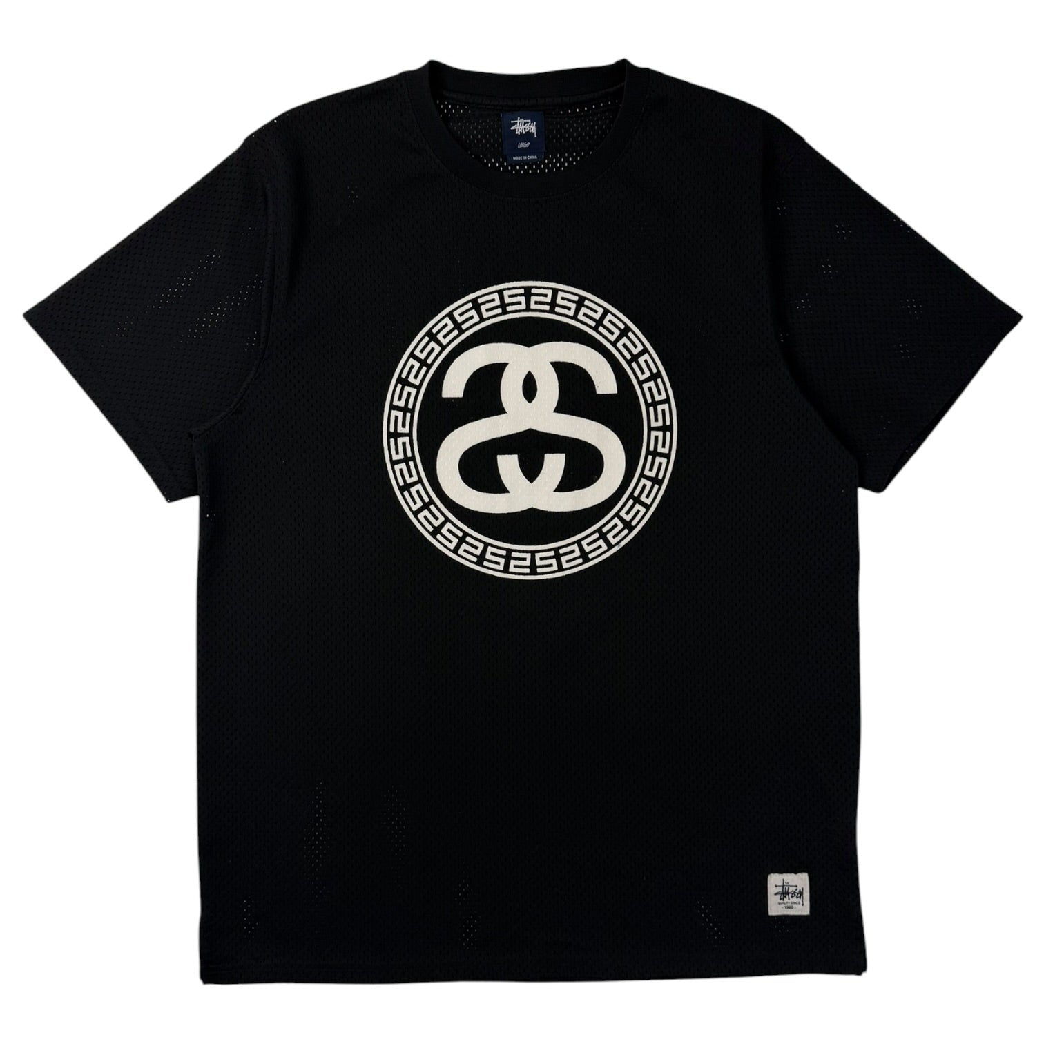 Stussy SS Logo Mesh Jersey Black