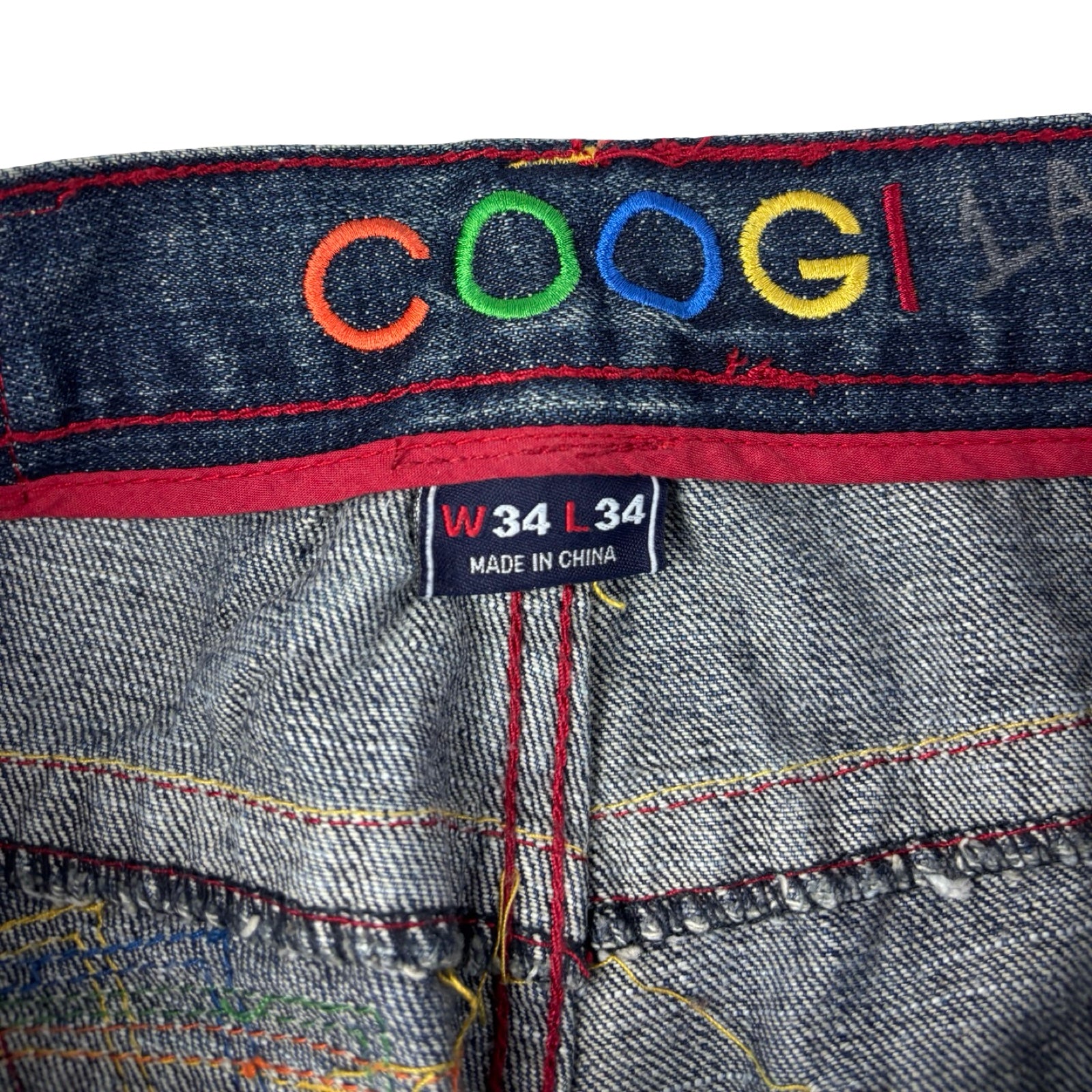 Vintage Y2K Coogi Spell-out Embroidered Denim Bottoms