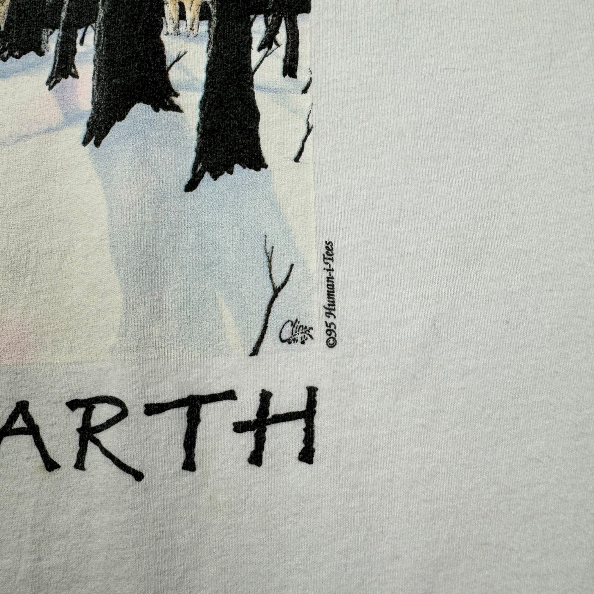 1995 Wild Earth Wolves In The Snow T-Shirt