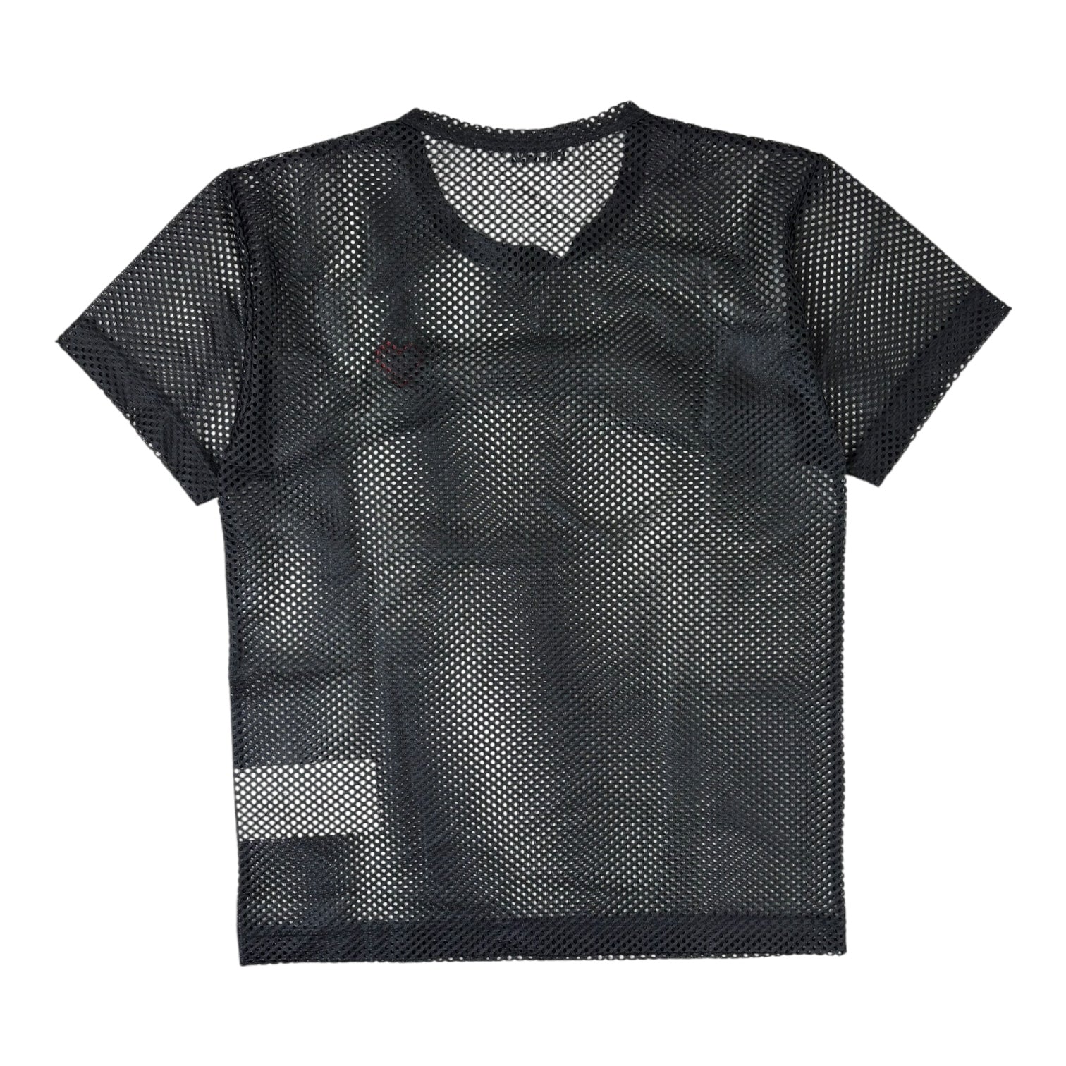 Comme Des Garcons Play Mesh Logo Patch Tee