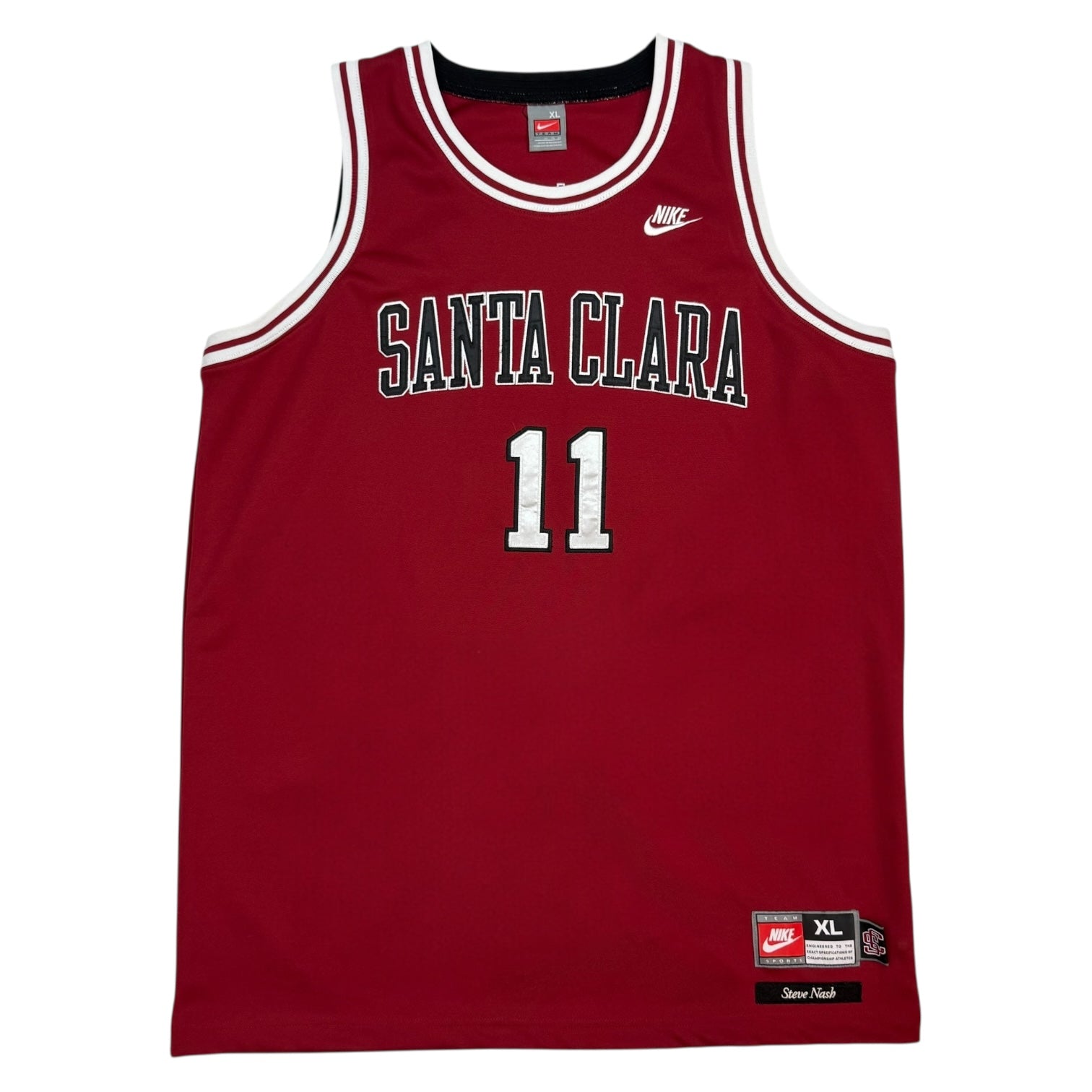 Vintage Team Nike Santa Clara Steve Nash Jersey Red