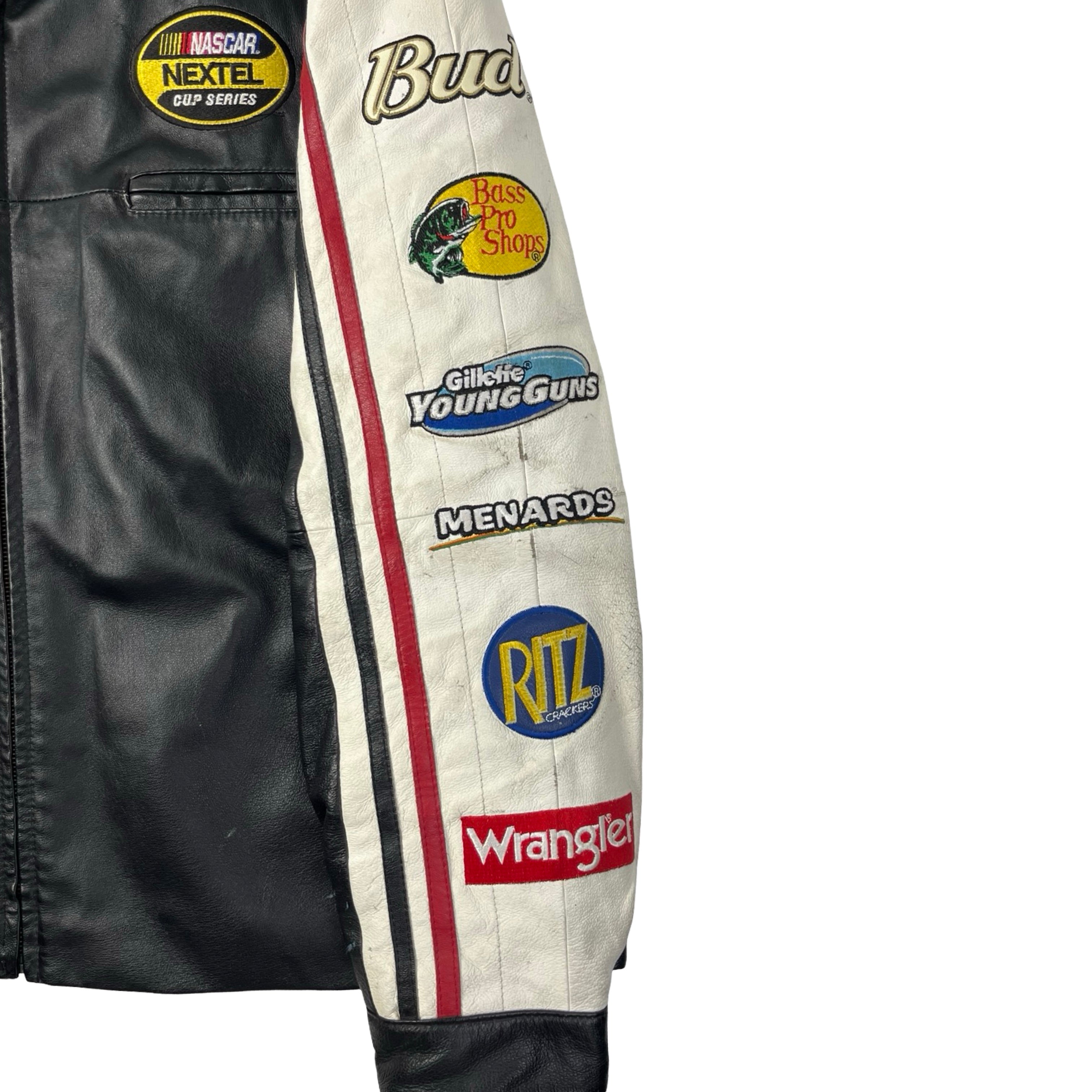 Vintage Chase Authentics Dale Earnhardt Budweiser Leather Nascar Jacket