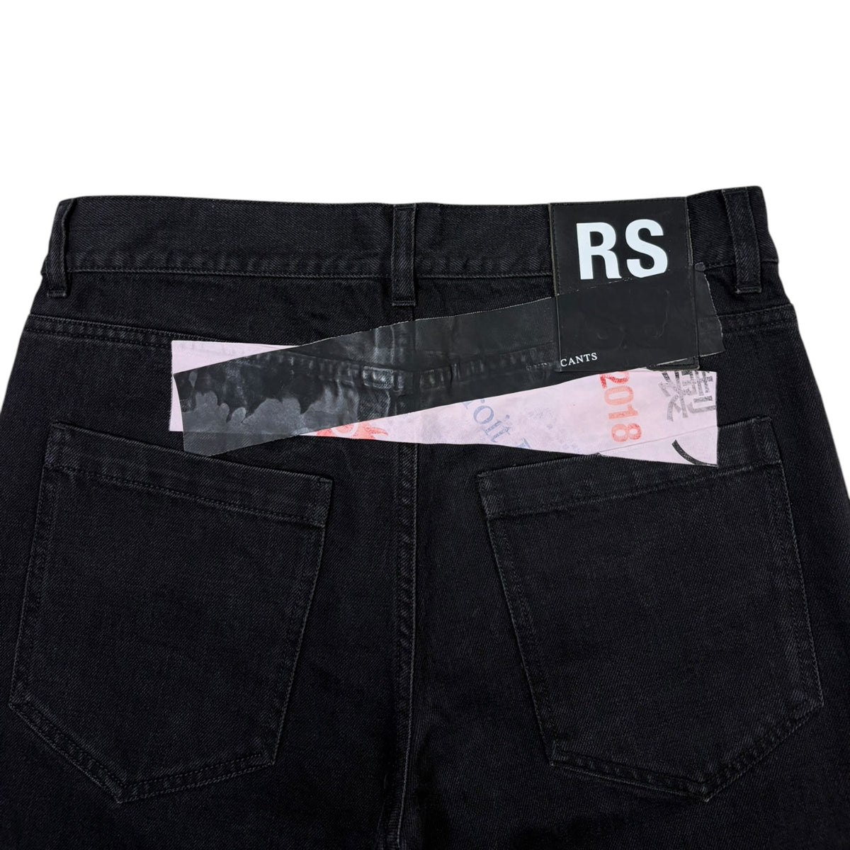 Raf Simons SS19 Tape Jeans Black