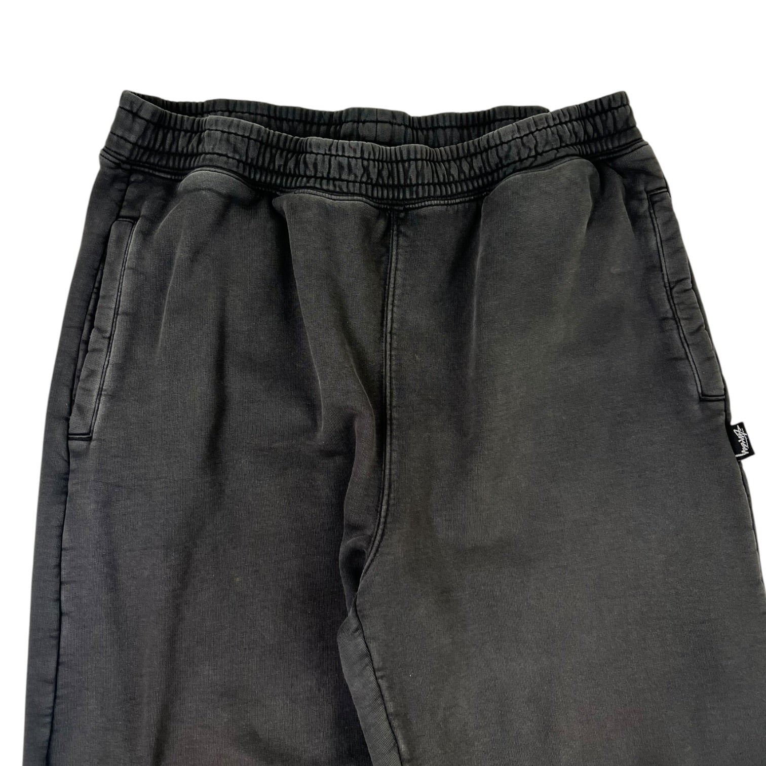 Stussy Garment Dyed Fleece Sweatpants Washed Black