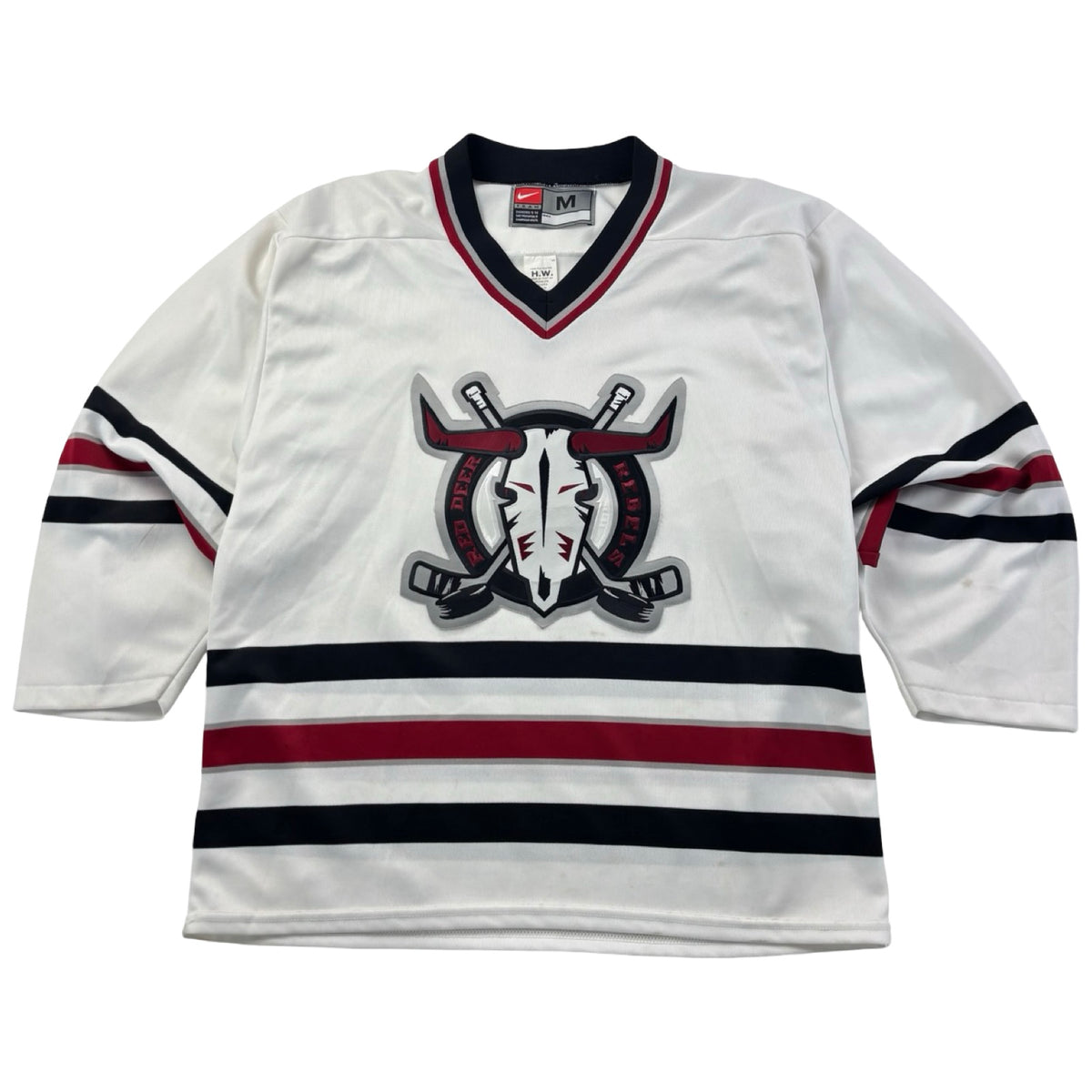 Vintage Nike Red Deer Rebels WHL Jersey White/Black