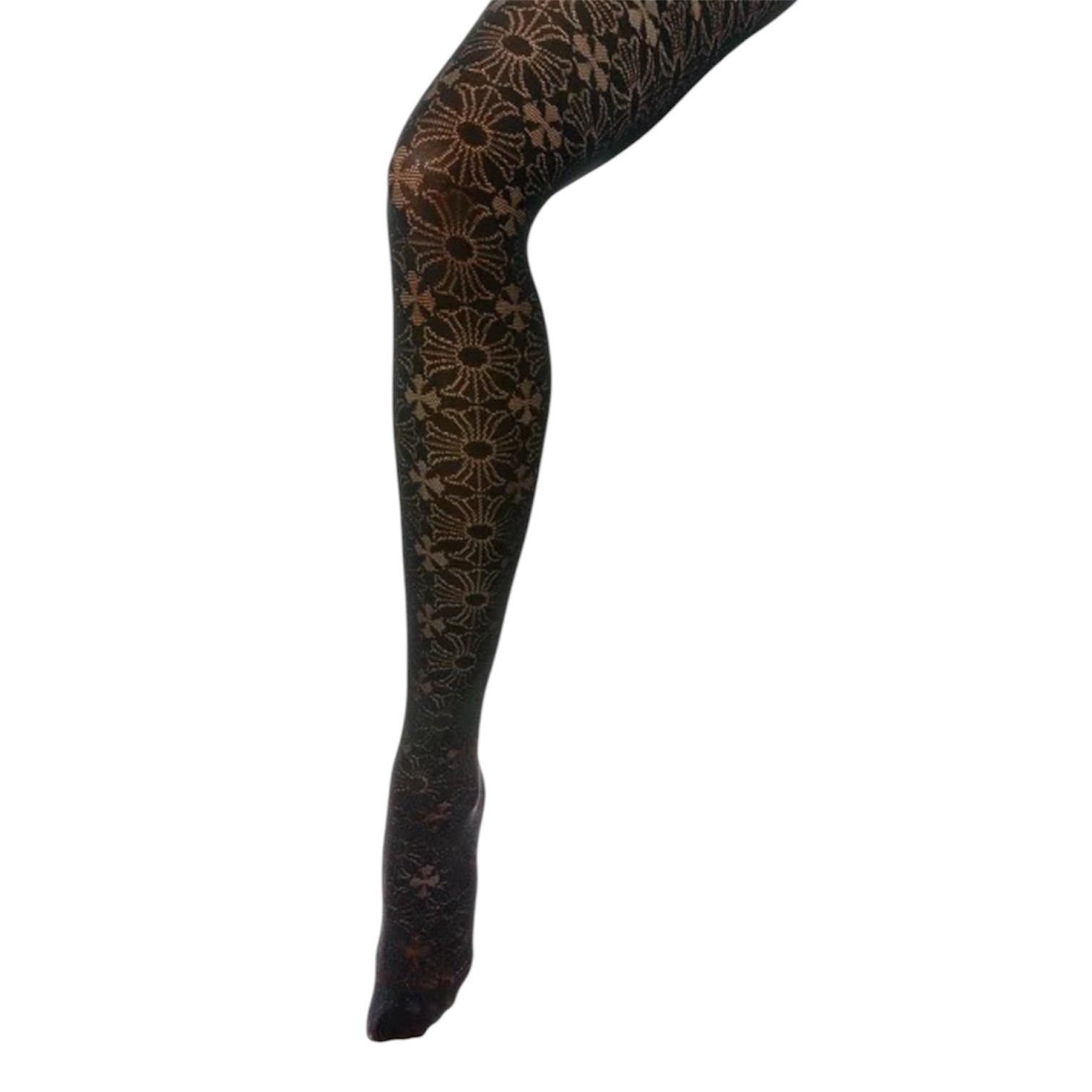 (W) Chrome Hearts Plus Tights Black