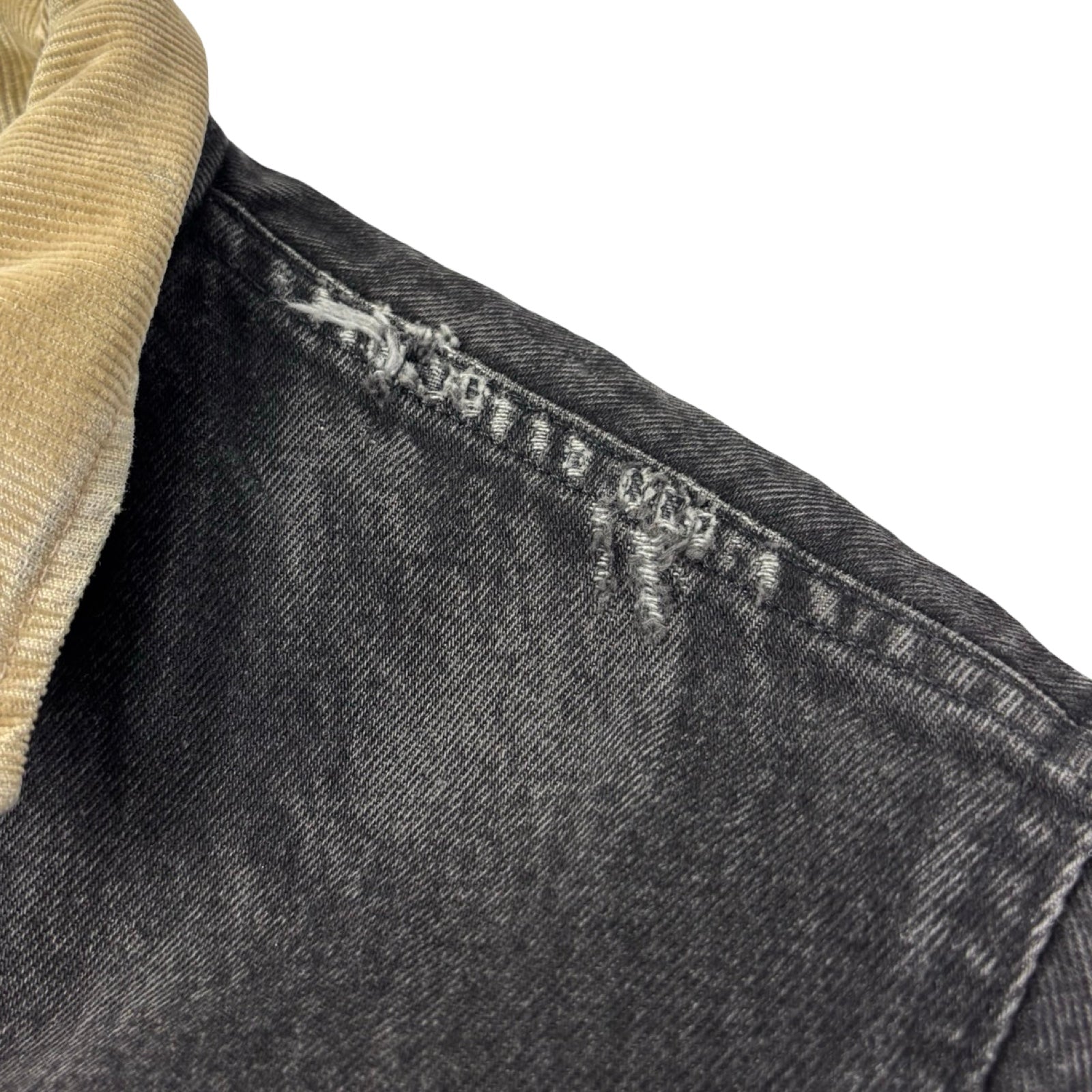 Vintage Storm Rider Mustang Denim Trucker Jacket Washed Black