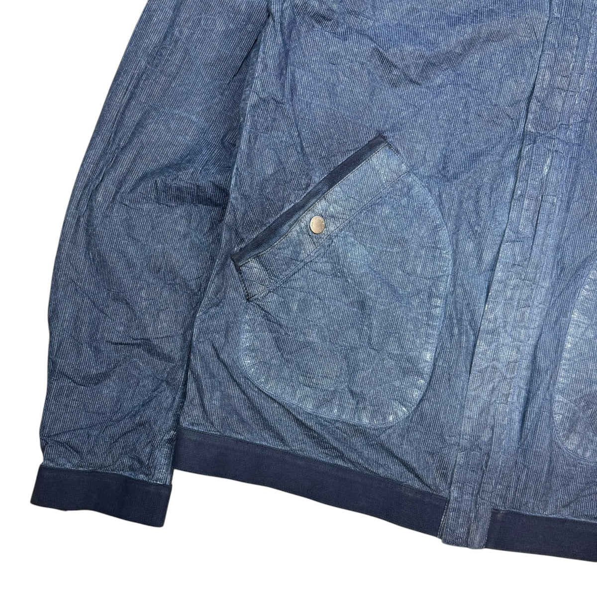 Stone Island Denims Tyvek Lightweight Biker Jacket Blue