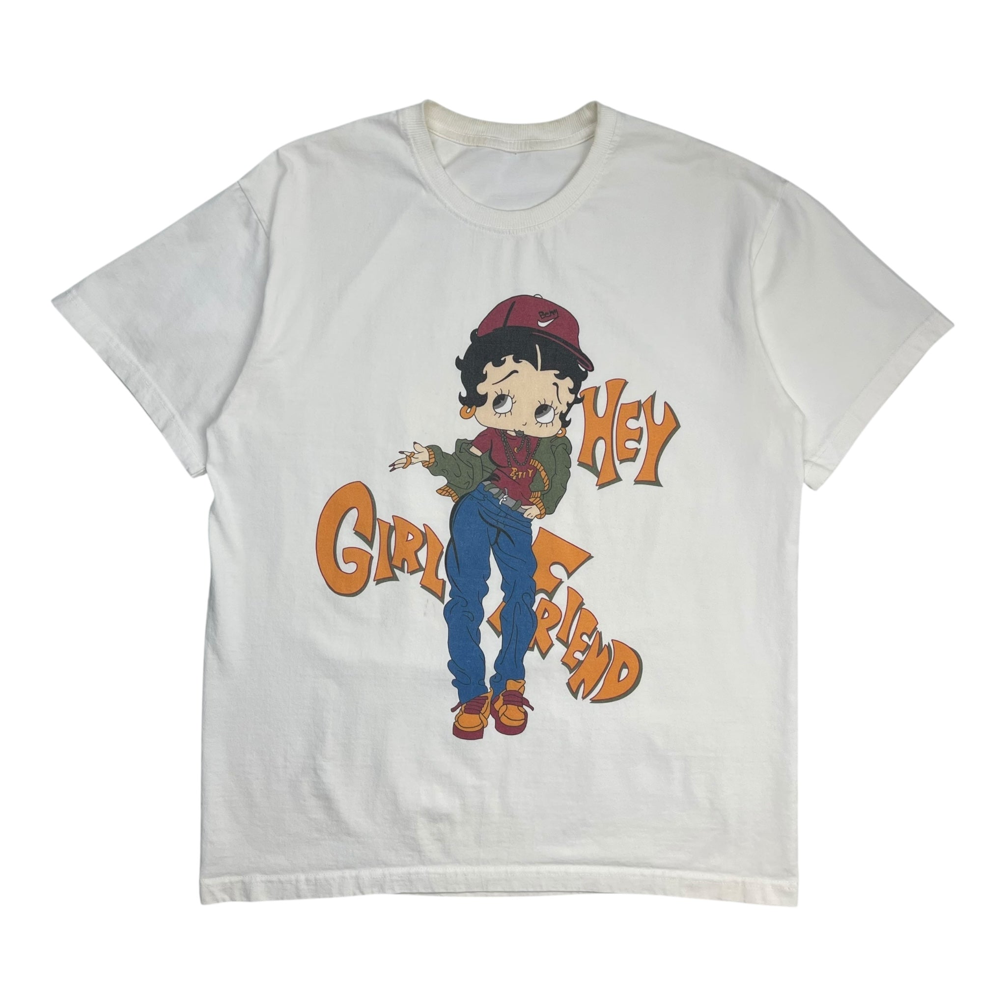 Vintage Betty Boop "Hey Girlfriend" T-Shirt White