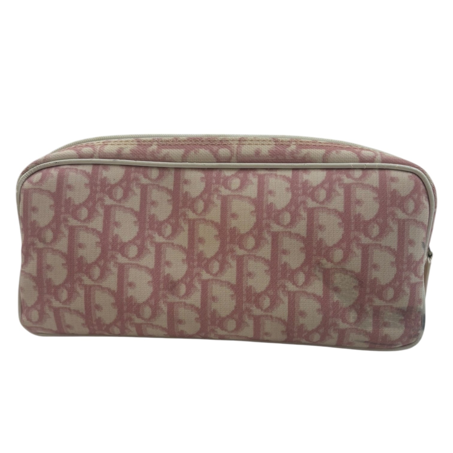 Vintage Dior Trotter Monogram Pouch Pink