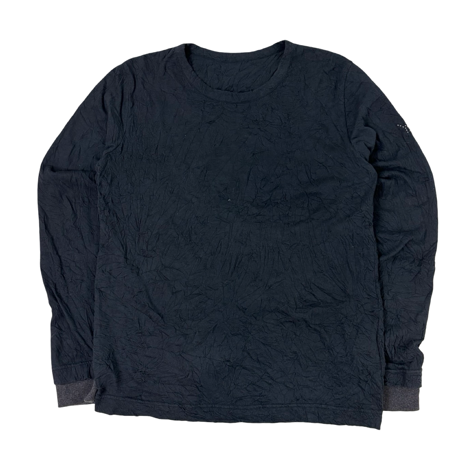Y’s Yohji Yamamoto Wrinkle Jersey Stitch Longsleeve Black