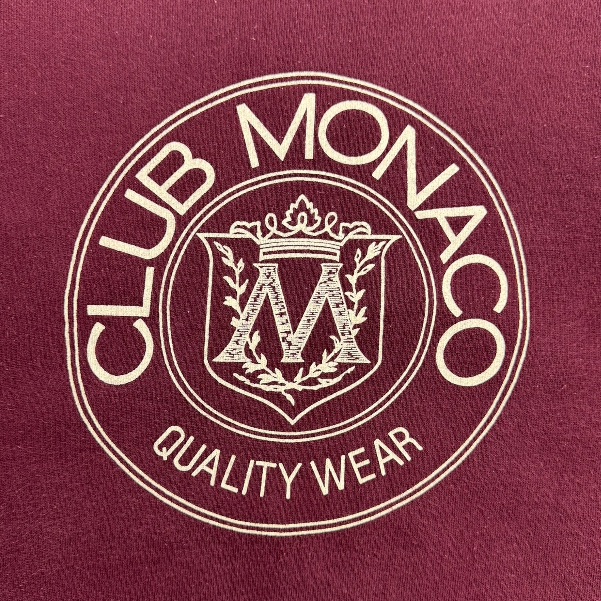 Vintage Club Monaco Burgundy Crest Crewneck