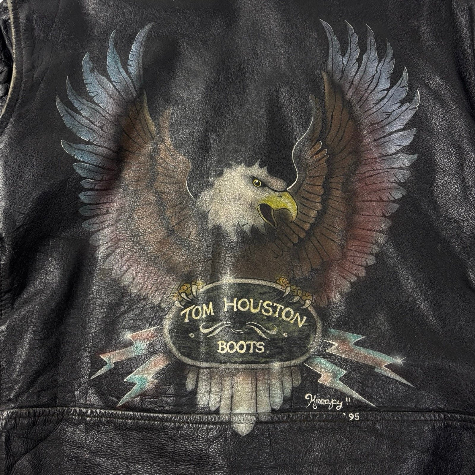 Vintage Custom Tom Houston Boots Rider Leather Jacket