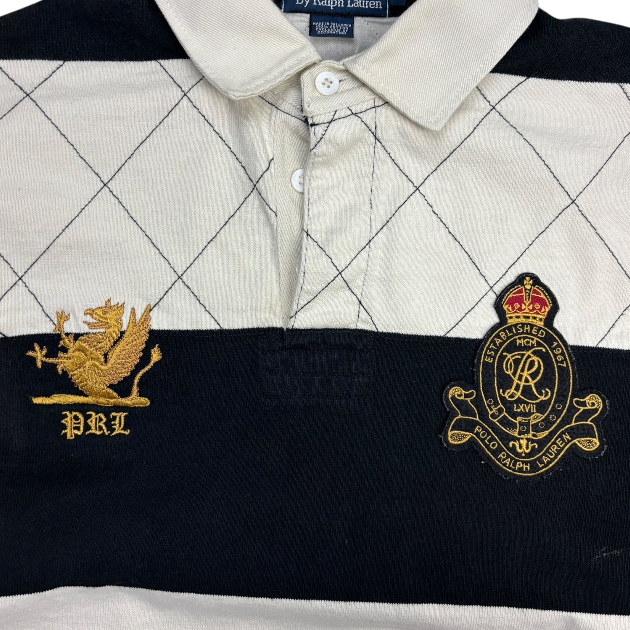 Vintage Polo Ralph Lauren Striped Stadium Rugby Shirt