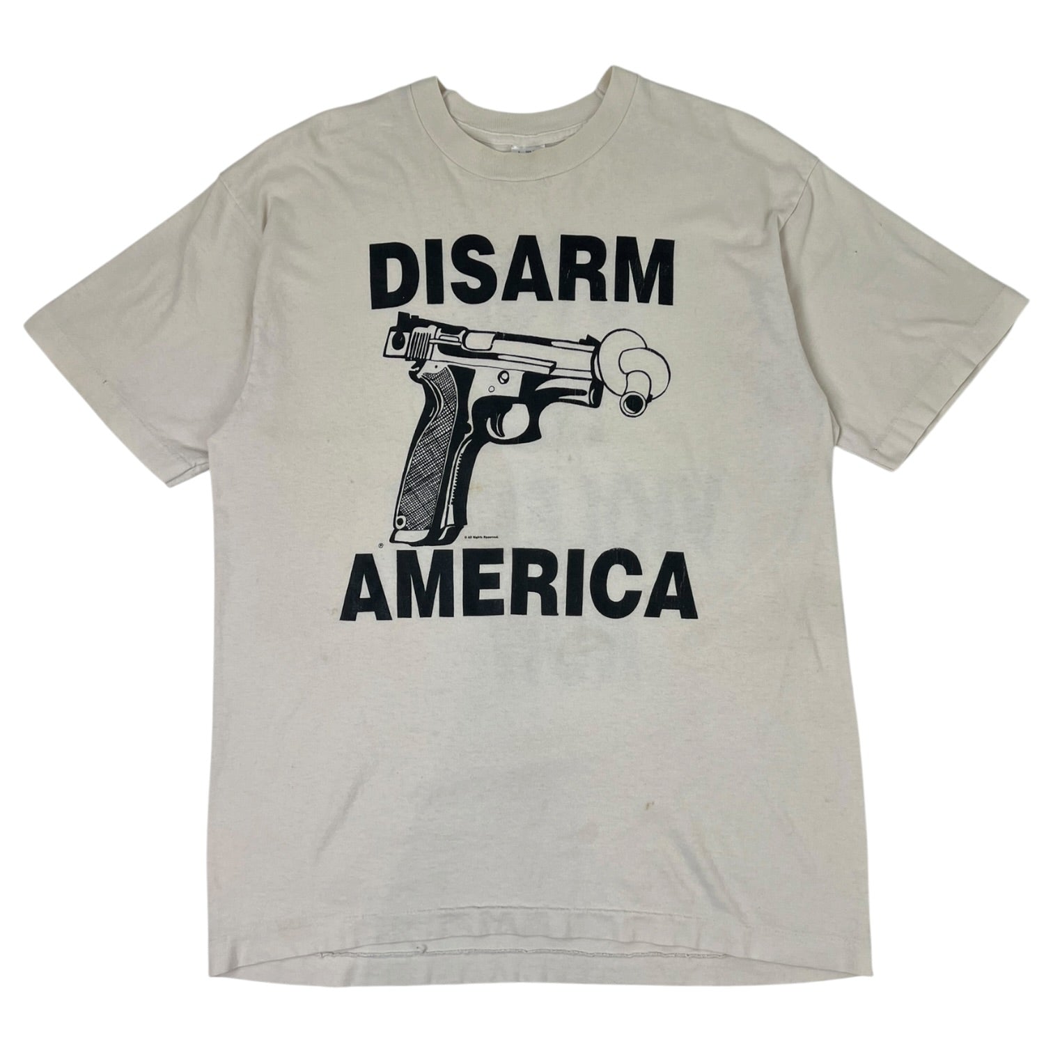 Vintage 1990’s “Disarm America” T-Shirt White