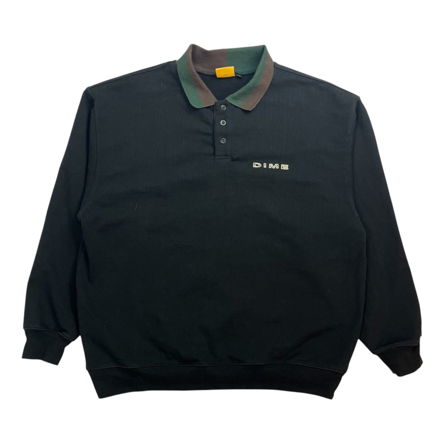 Dime Rugby Collar Sweatshirt Black