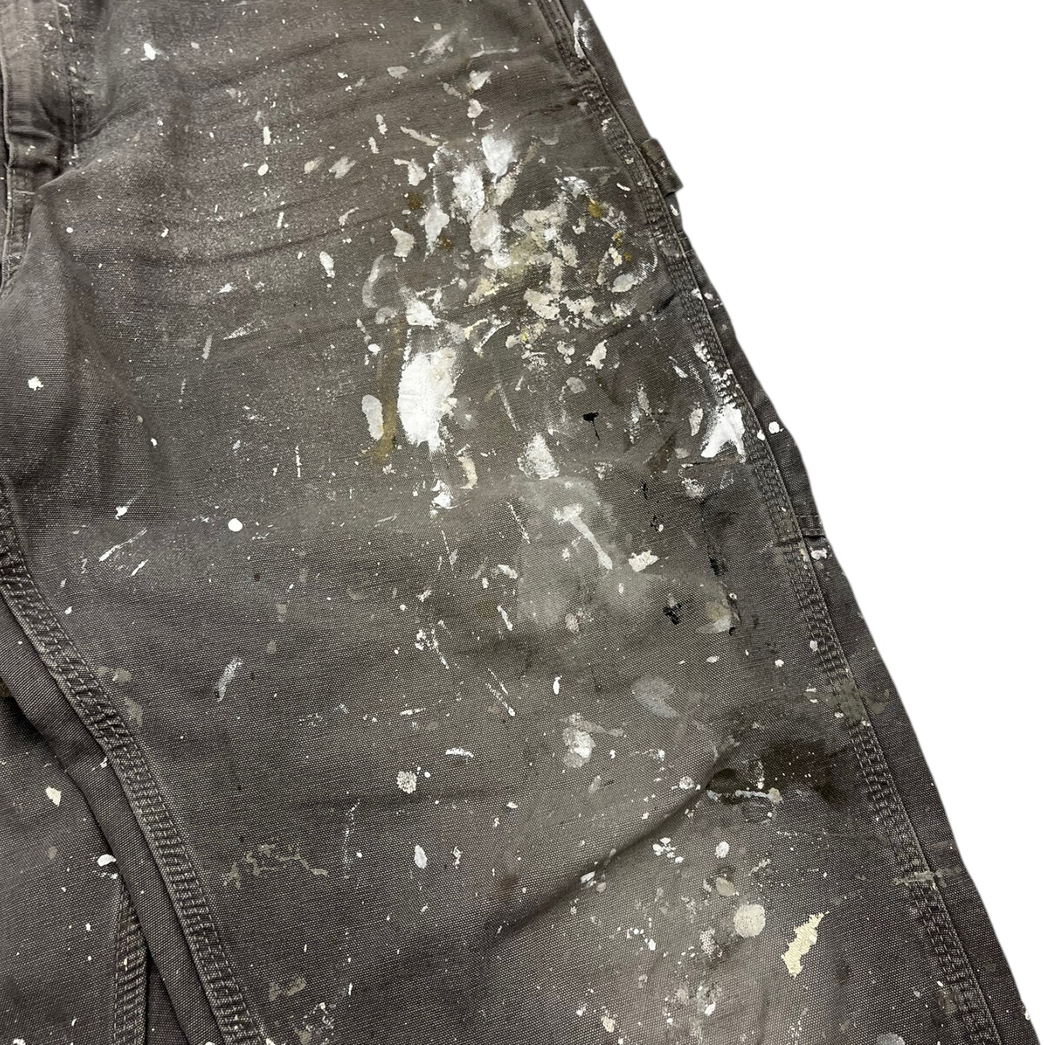 Paint Splattered Carhartt Carpenter Pants Grey