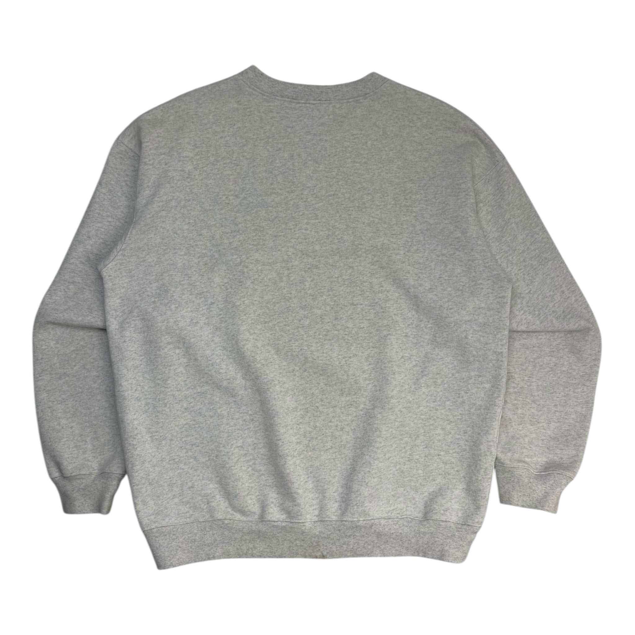 Dime Cake Center Spellout Crewneck Sweatshirt Grey