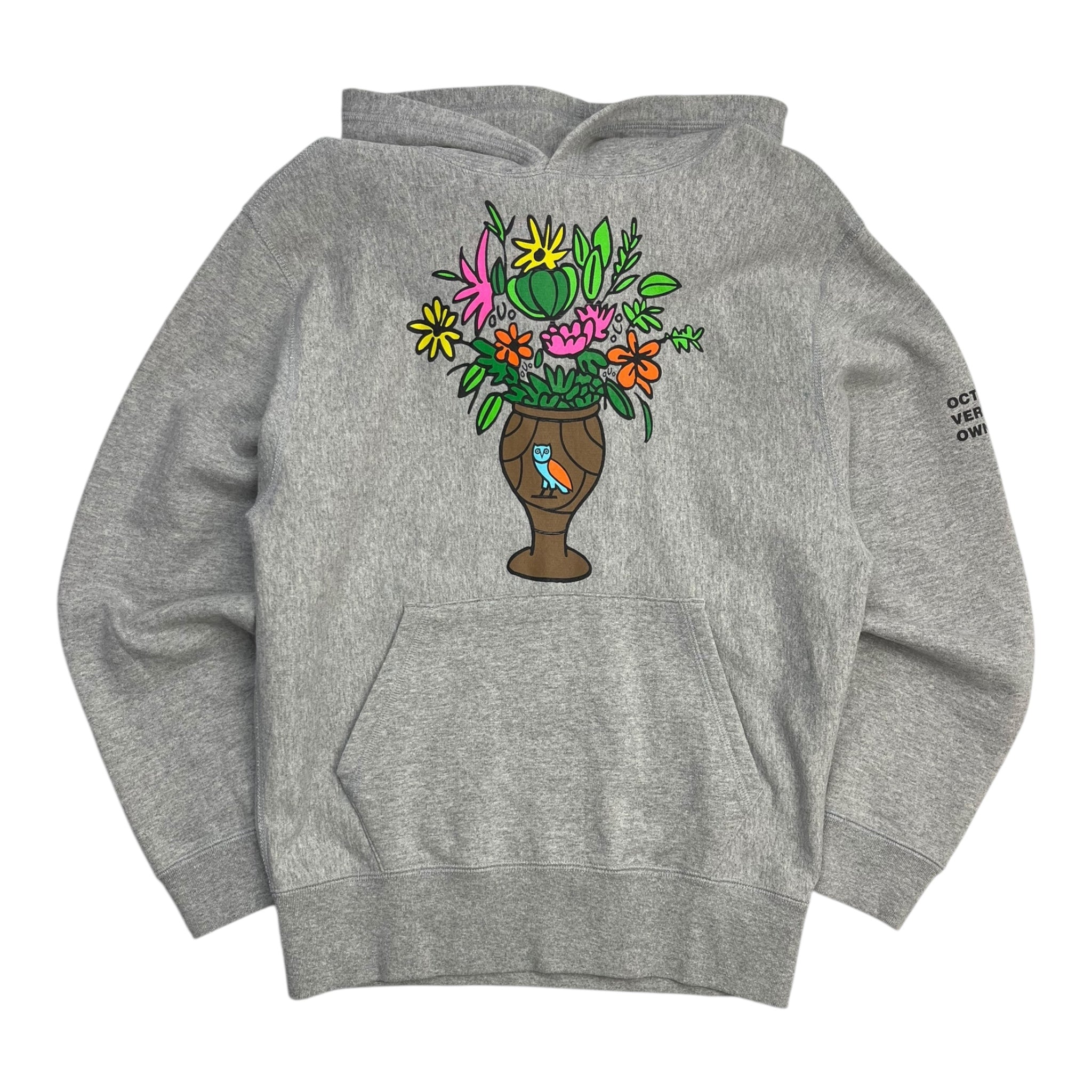 OVO Flower Plant Hoodie Grey