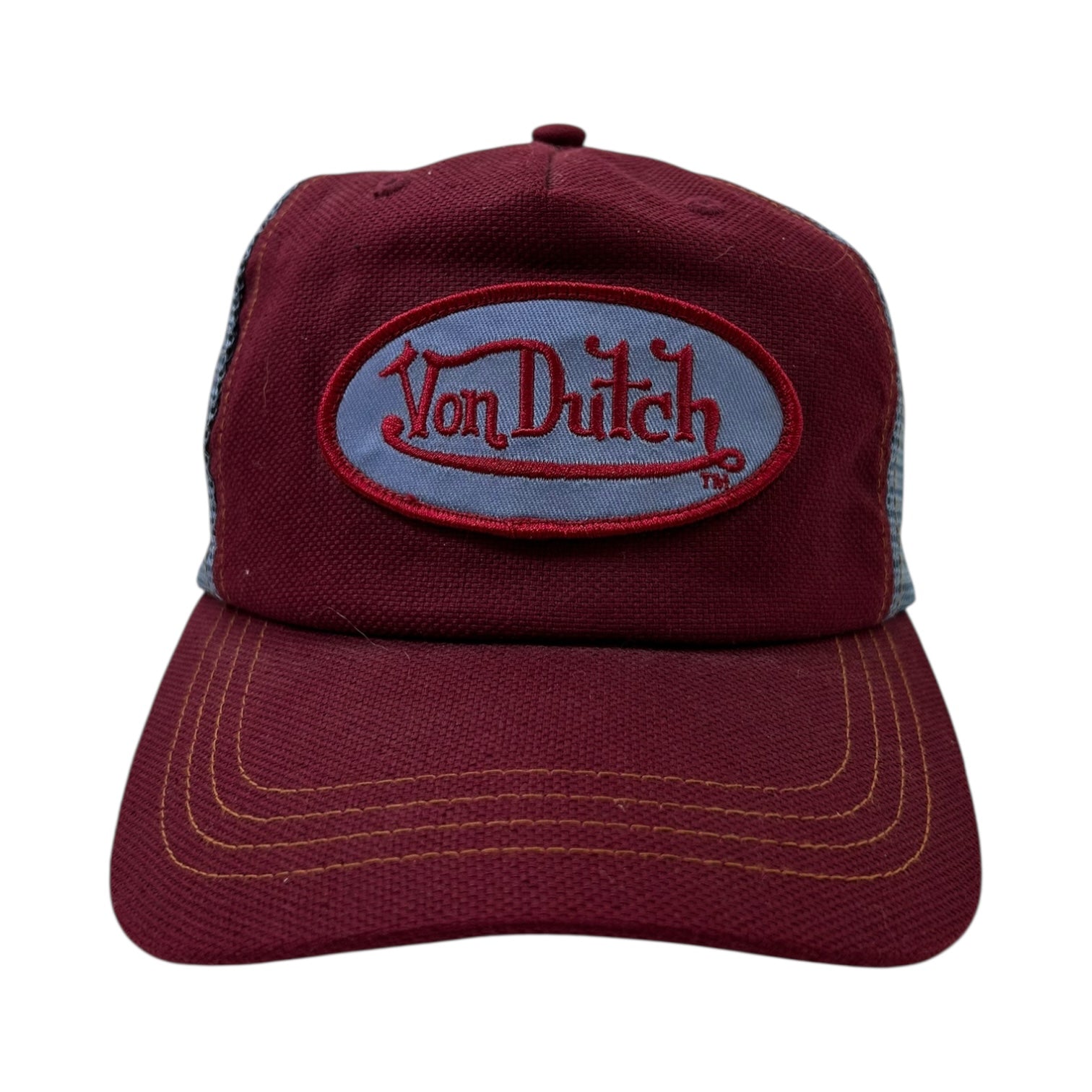 Vintage Y2K Von Dutch SnapBack Hat Burgundy/Blue