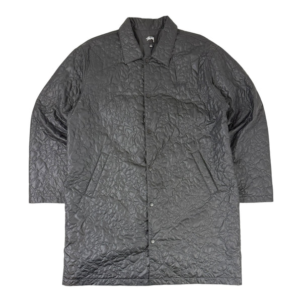 Stussy Ritters Long Quilted Jacket Black