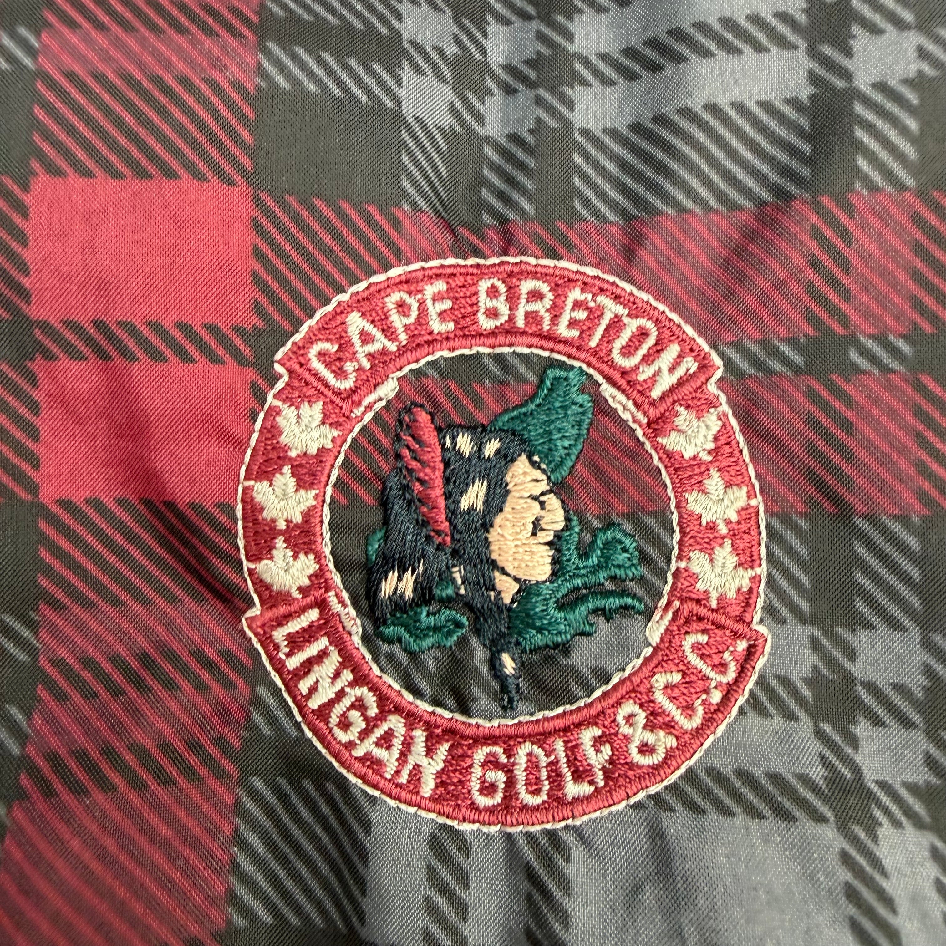 Vintage Cape Breton Lingan Golf Plaid Windbreaker Red/Black