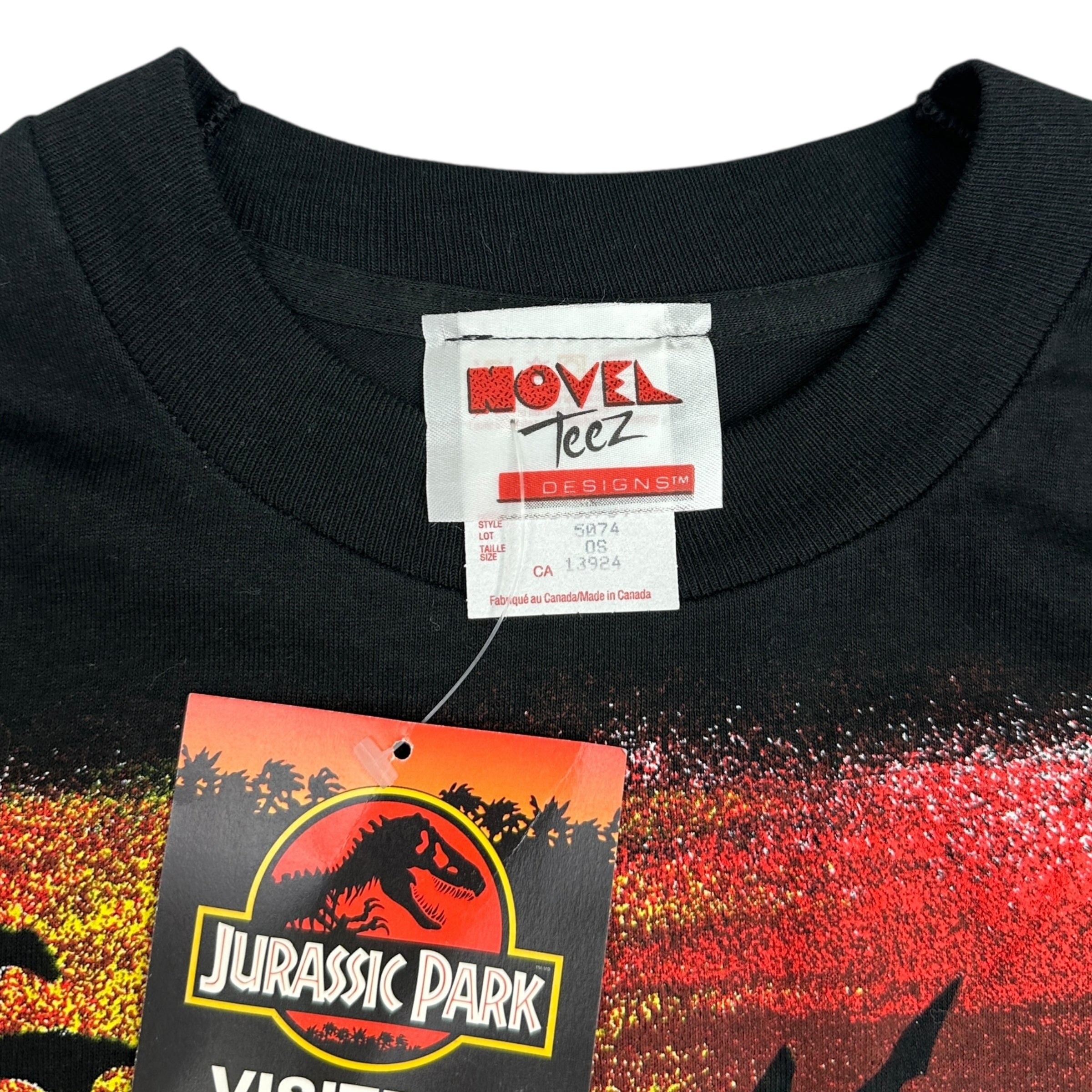 1993 Jurassic Park All Over Print Tee Black
