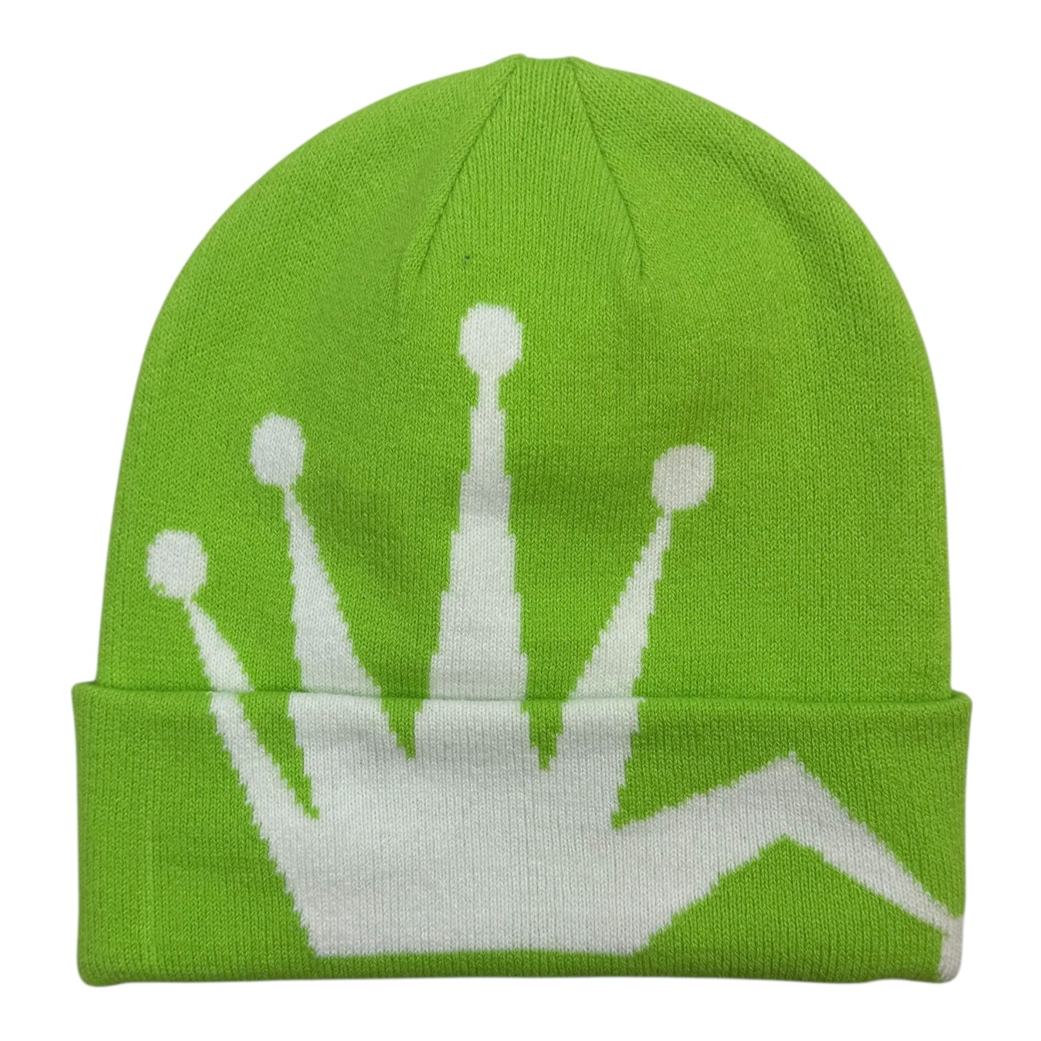 Stussy Crown Jacquard Cuff Beanie Safety Green