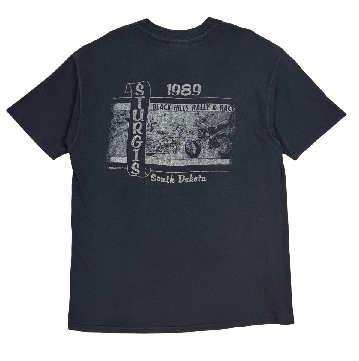 1989 Sturgis Black Hills Rally Tee Black