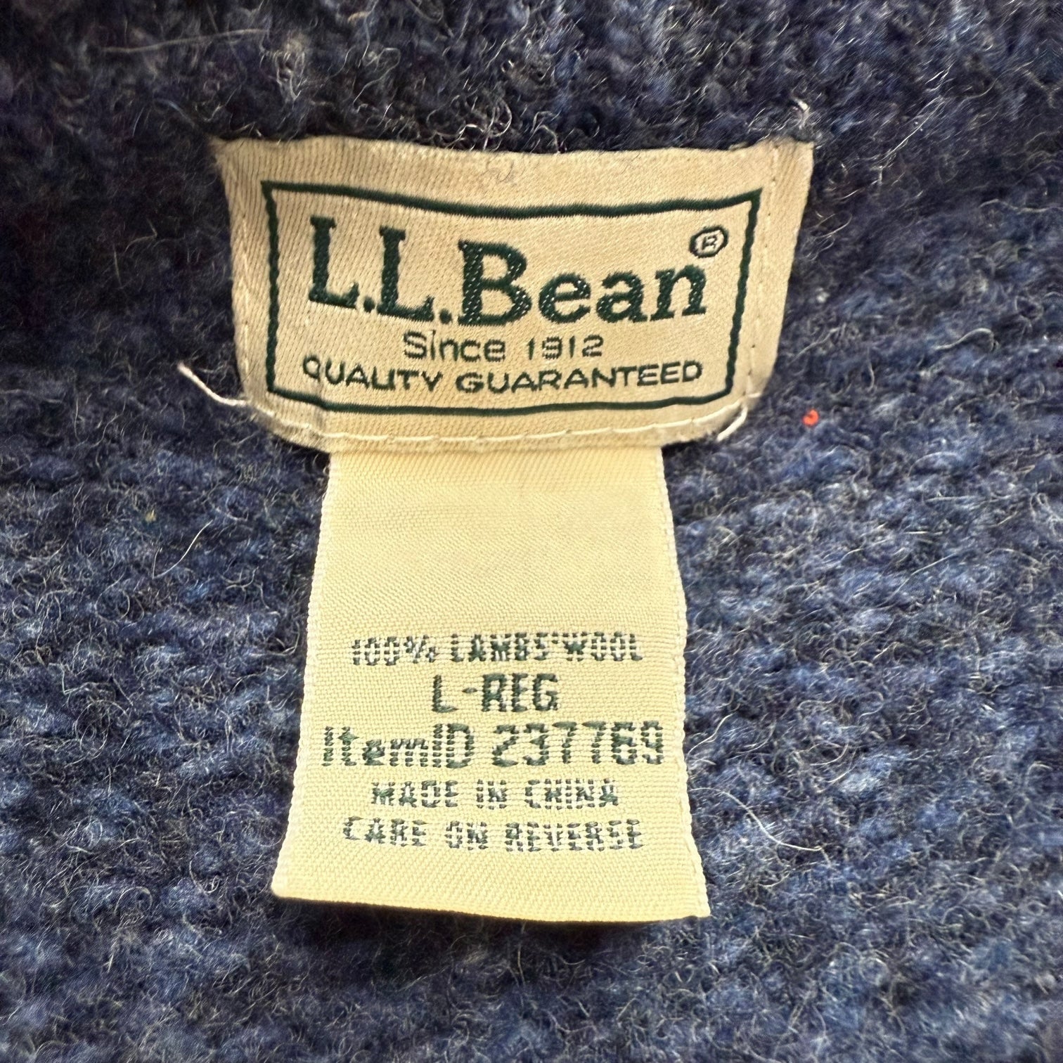 Vintage L.L. Bean Wool Sweater Blue