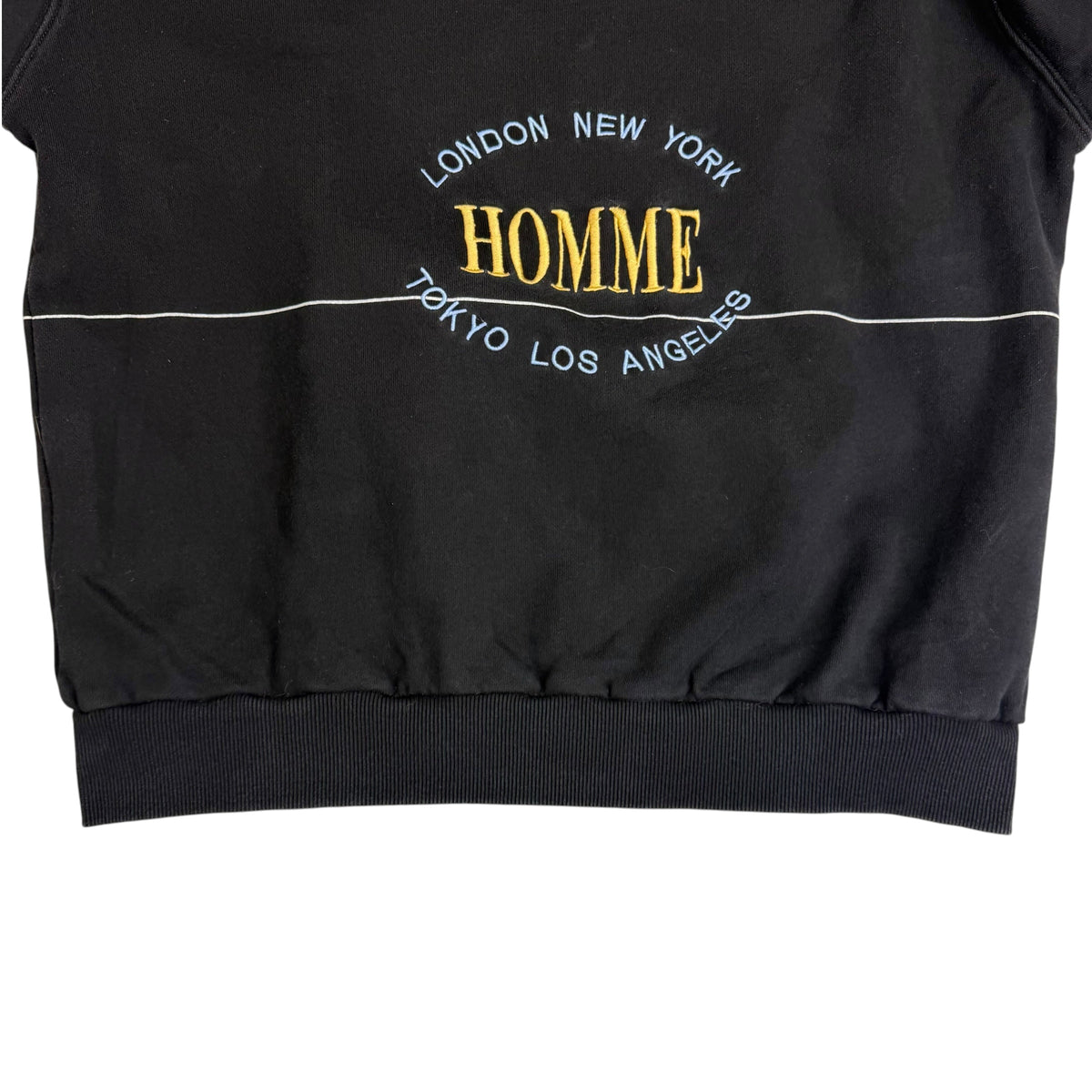 FW17 Balenciaga Homme Embroidered Crewneck Sweatshirt Black