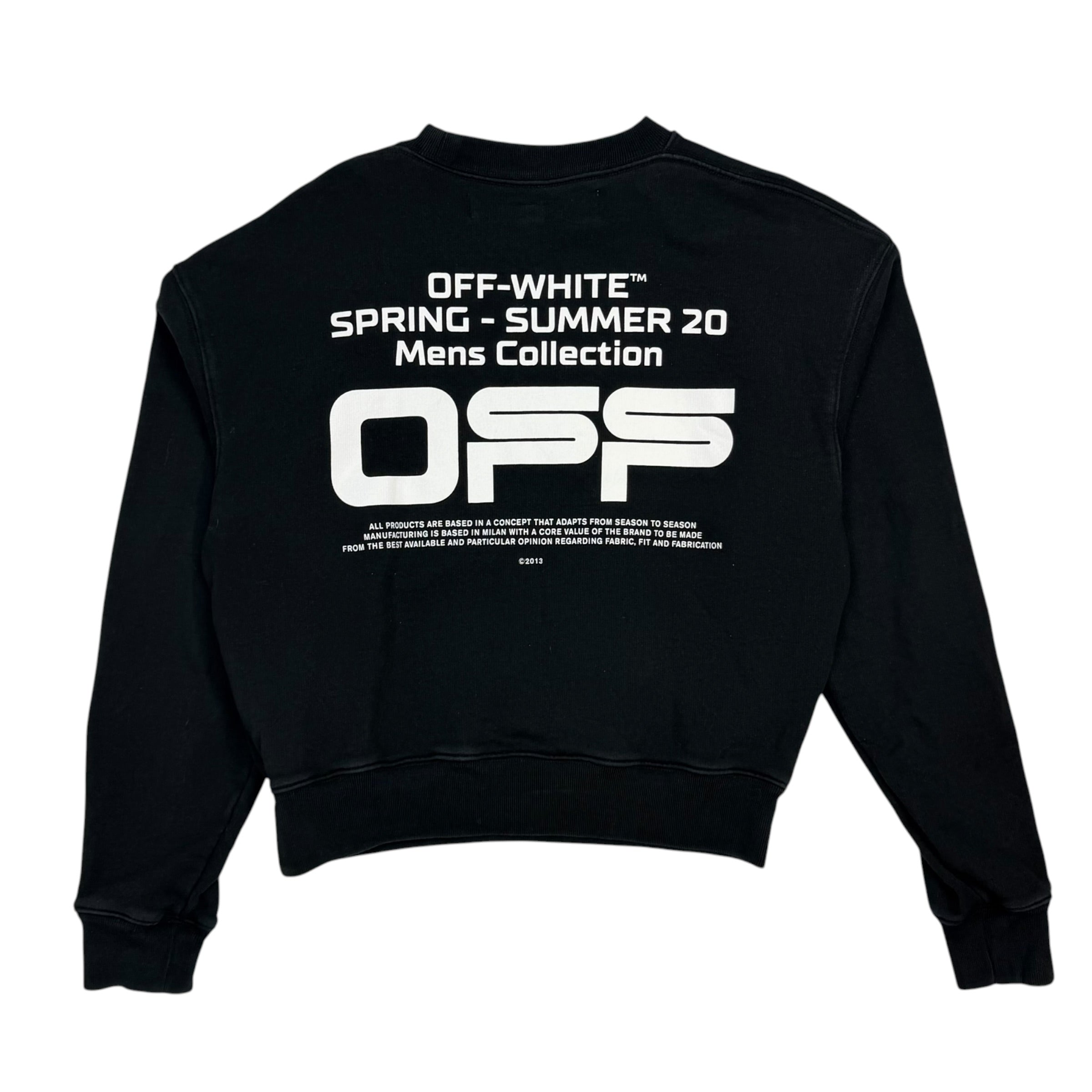 Off White Wavy Line Crewneck Black