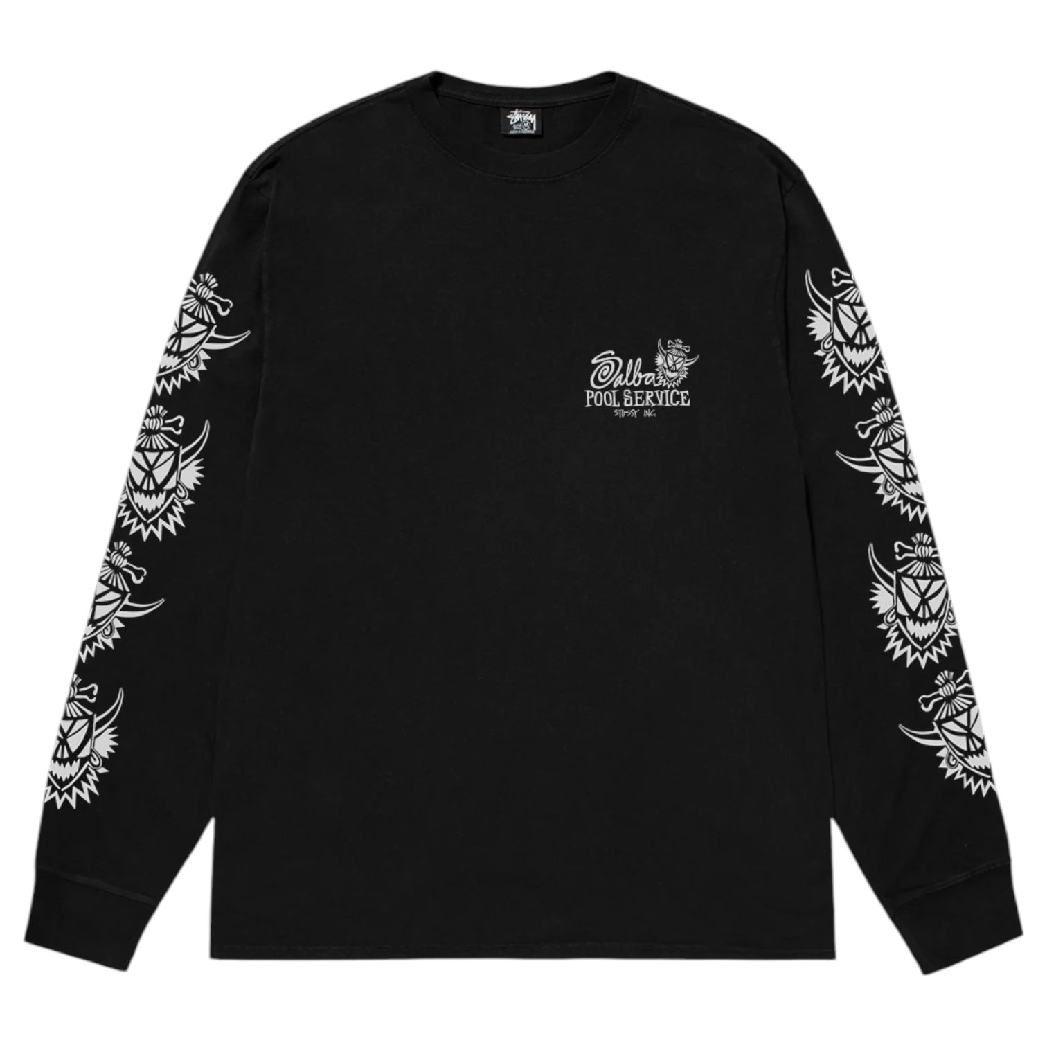 Stüssy Pool Service Witch Doctor Pigment Dyed Long Sleeve Shirt