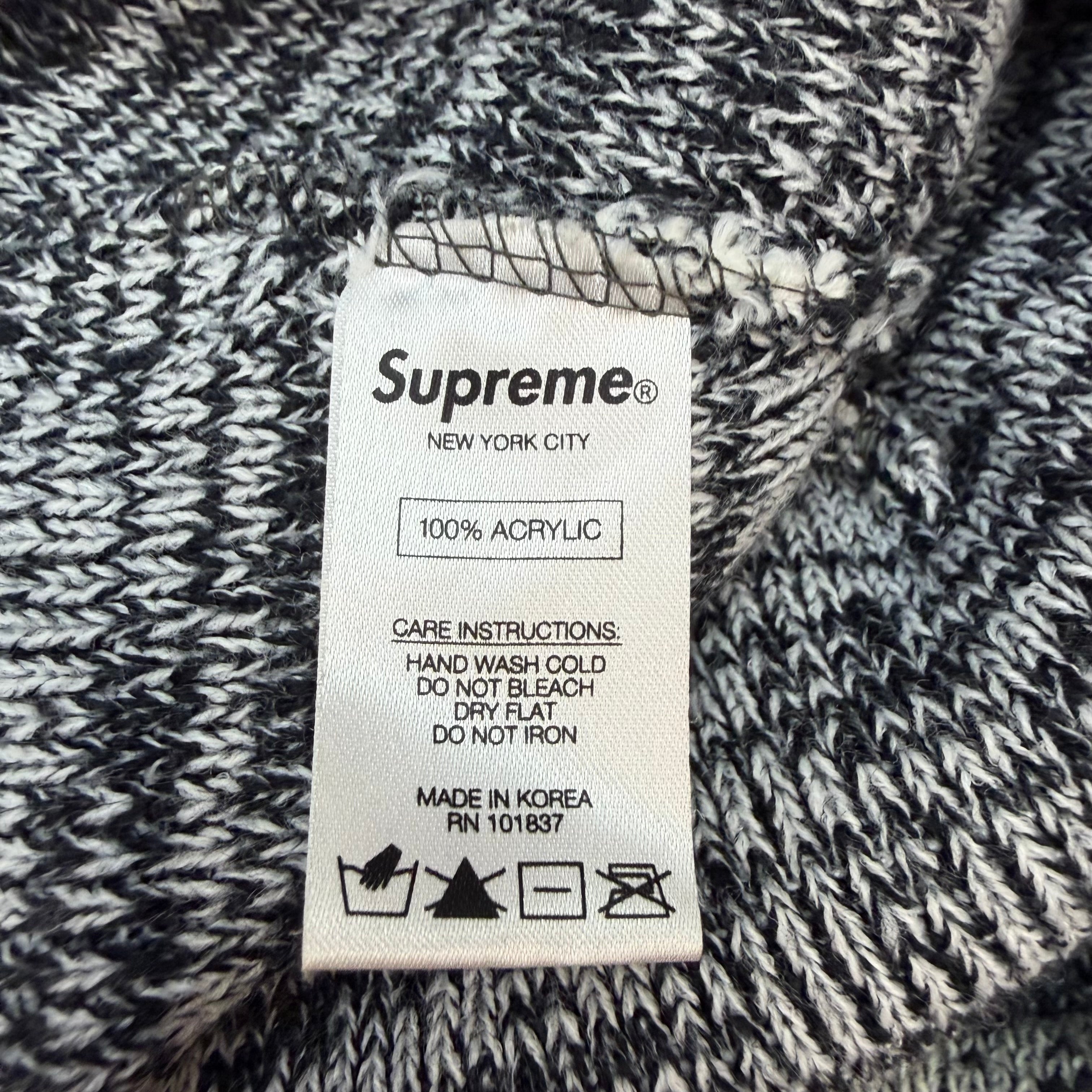 Supreme Heather Stripe Beanie Black