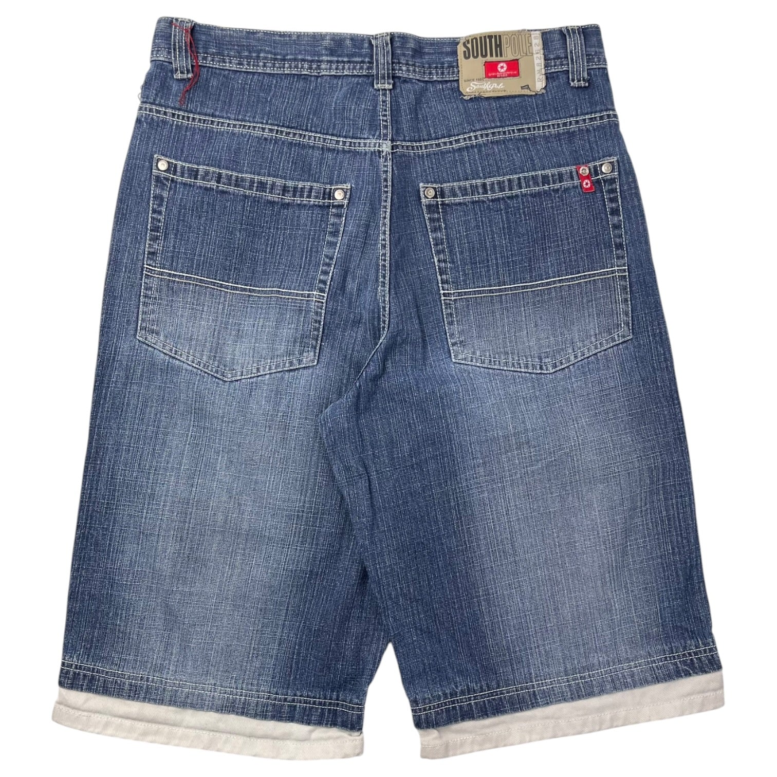 Vintage Y2K Southpole Denim Shorts Blue/White