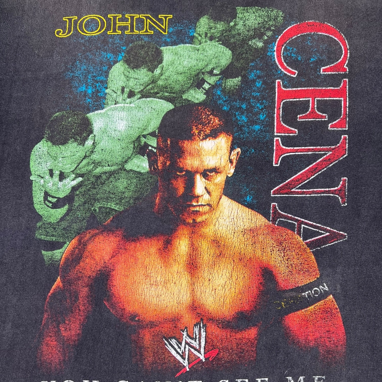 Vintage WWE John Cena T-Shirt Washed Black