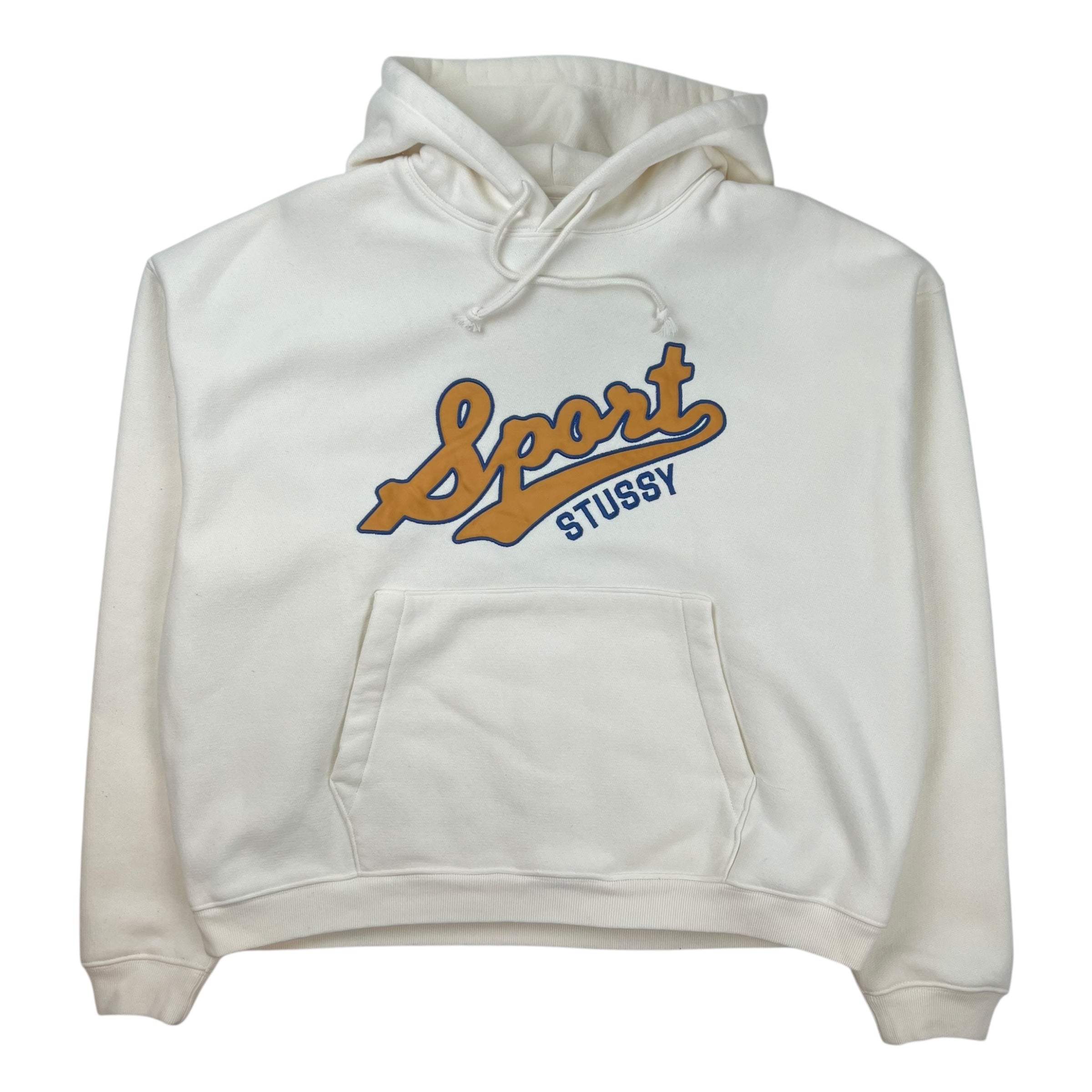 Stussy Sport Satin Patch Hoodie Bone