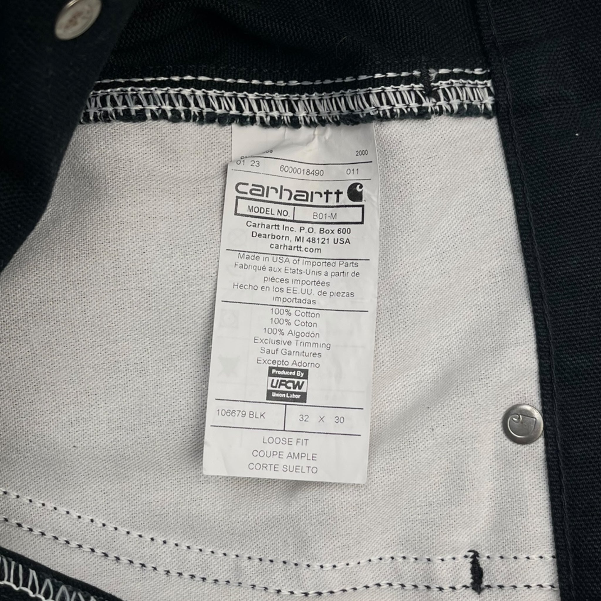 Vintage Carhartt Double Knee Pants Black