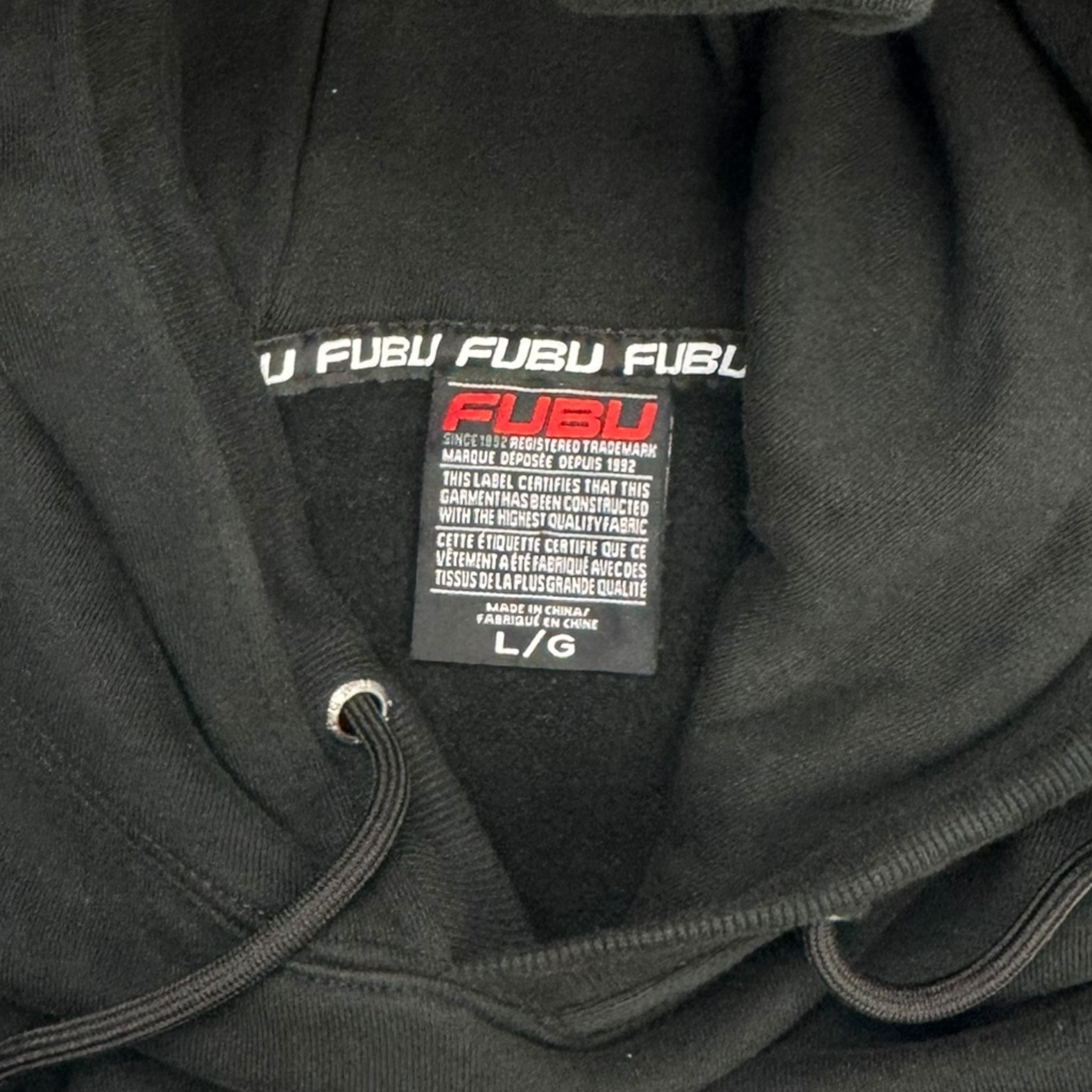 Vintage Y2K Fubu Embroidered Hoodie Black