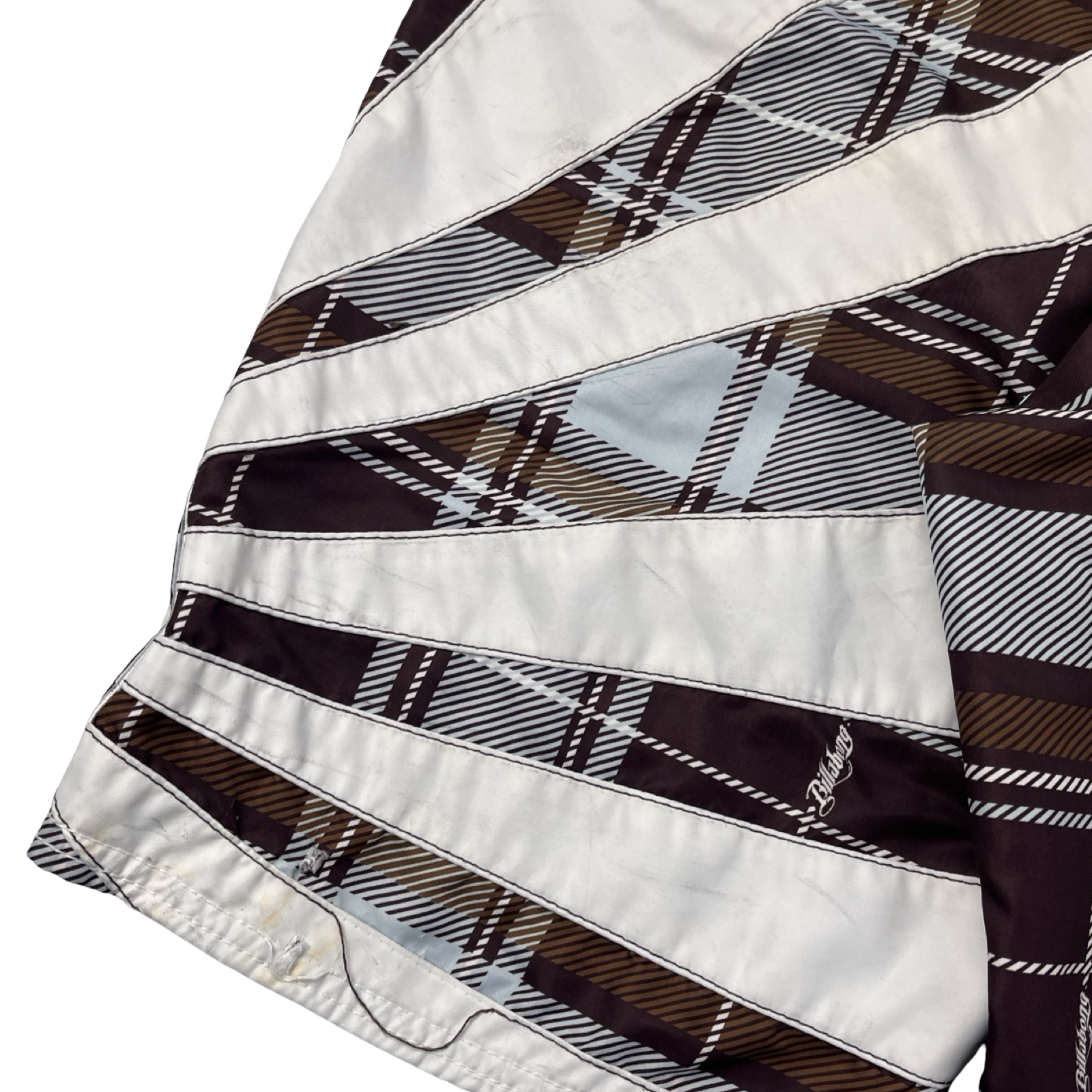 Vintage Y2K Quiksilver Tartan Rising Sun Board Shorts
