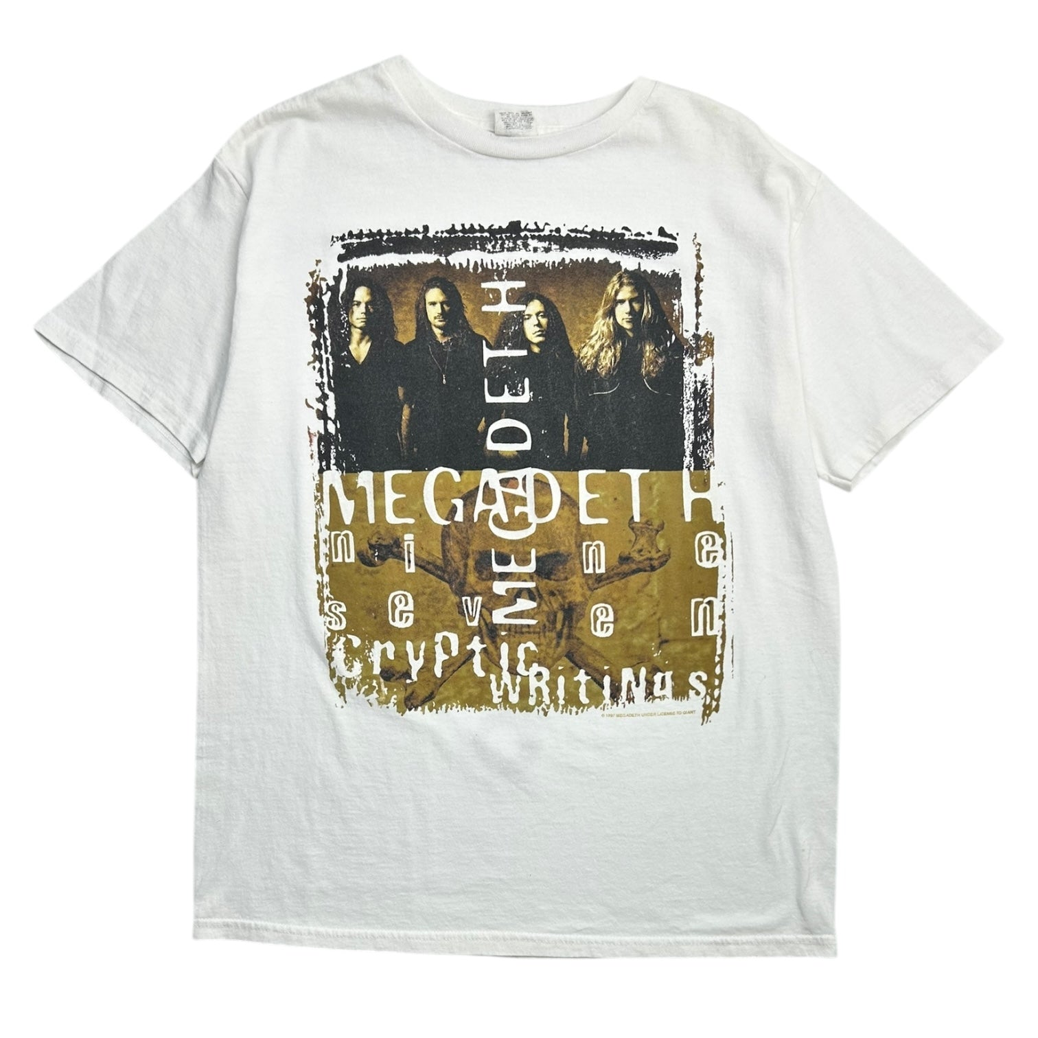 1997 Megadeth Cryptic Writings Tee White