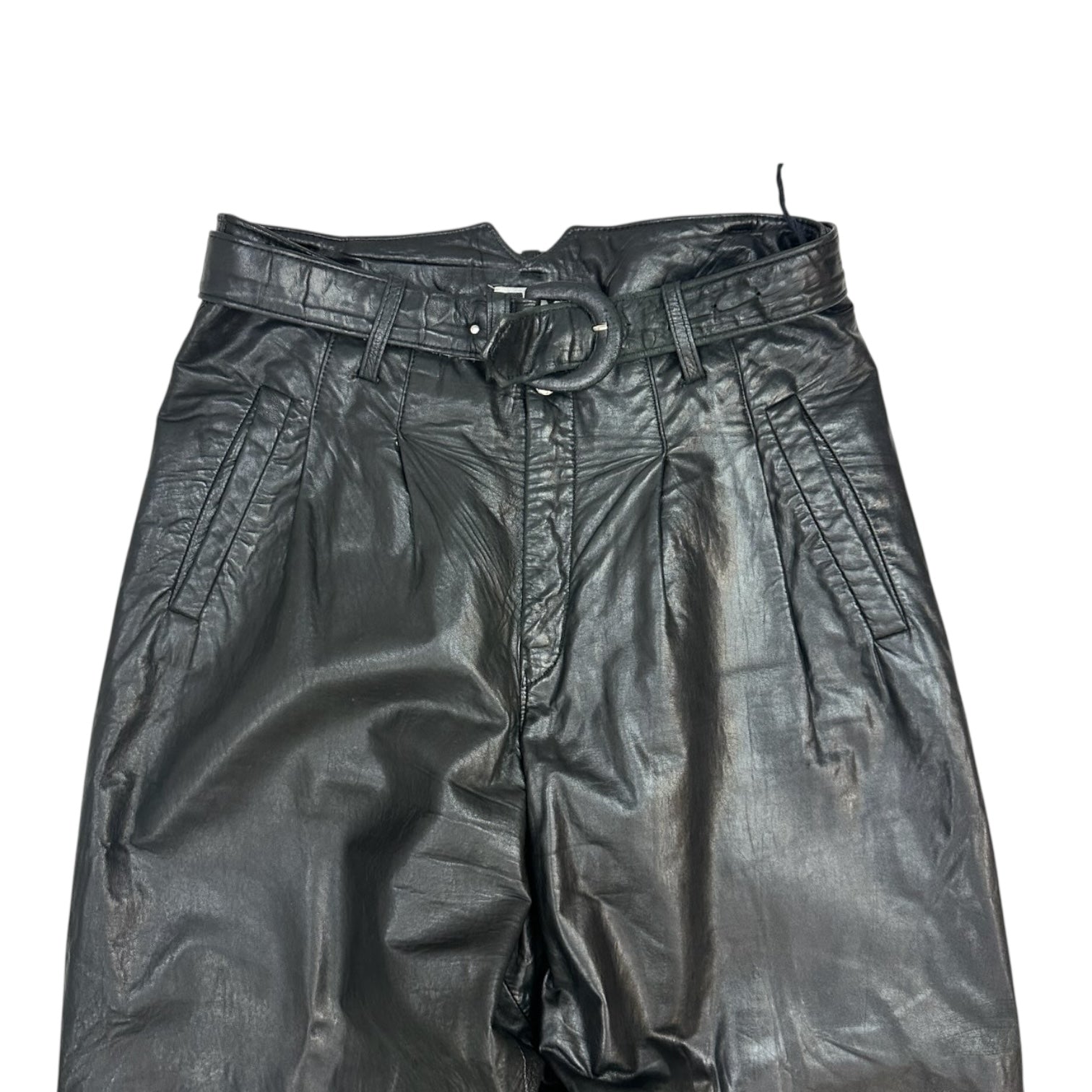 Vintage Leather Pants Black